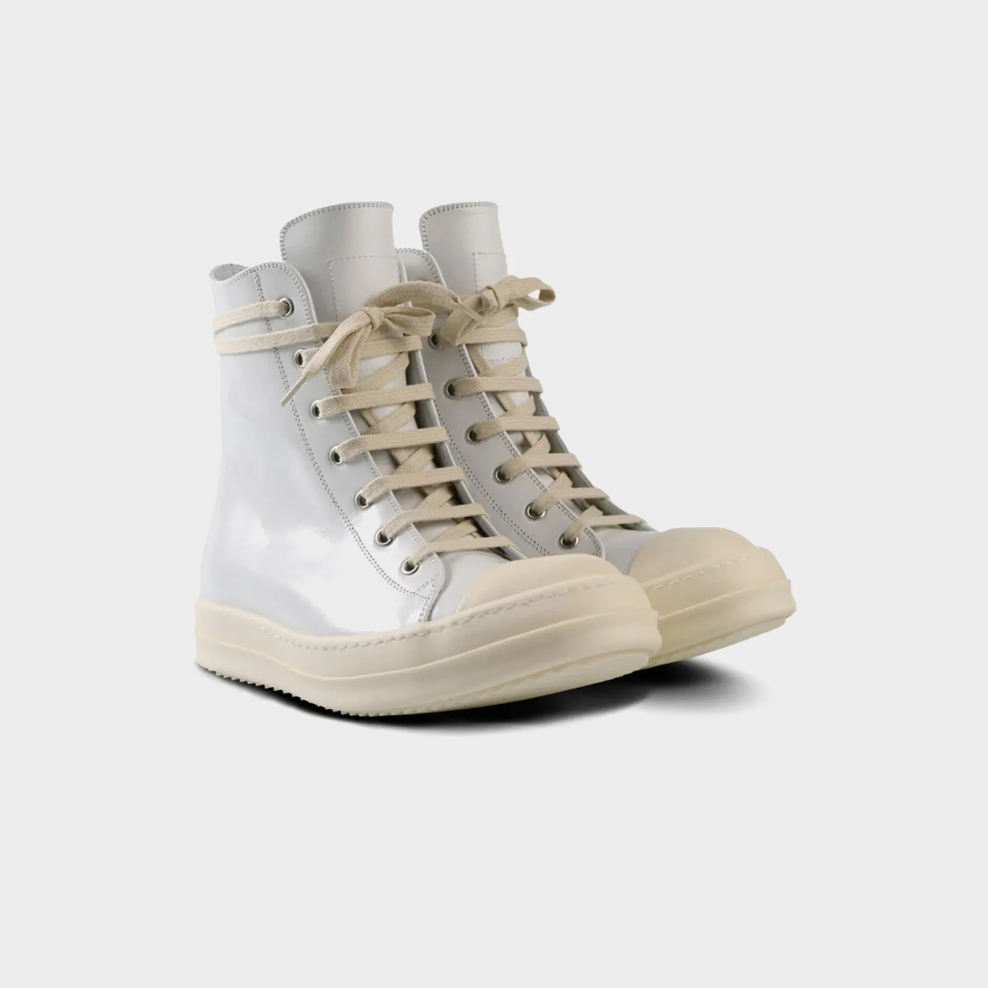 Rick Owens Scarpe In Pelle Sneakers - Chalk / White / Milk PU Layer