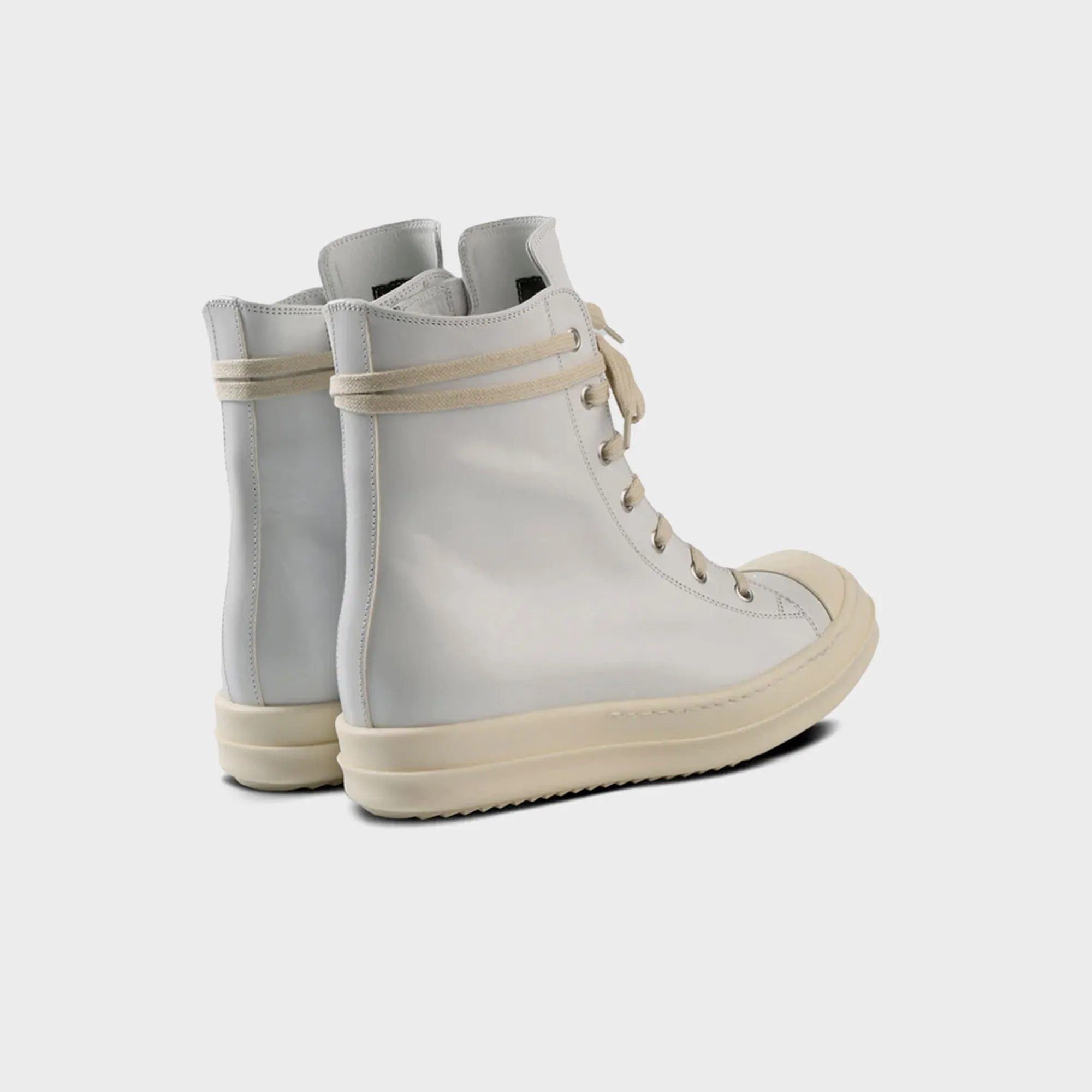 Comfortable Fit Insole Rick Owens Scarpe In Pelle Sneakers - Chalk / White / Milk