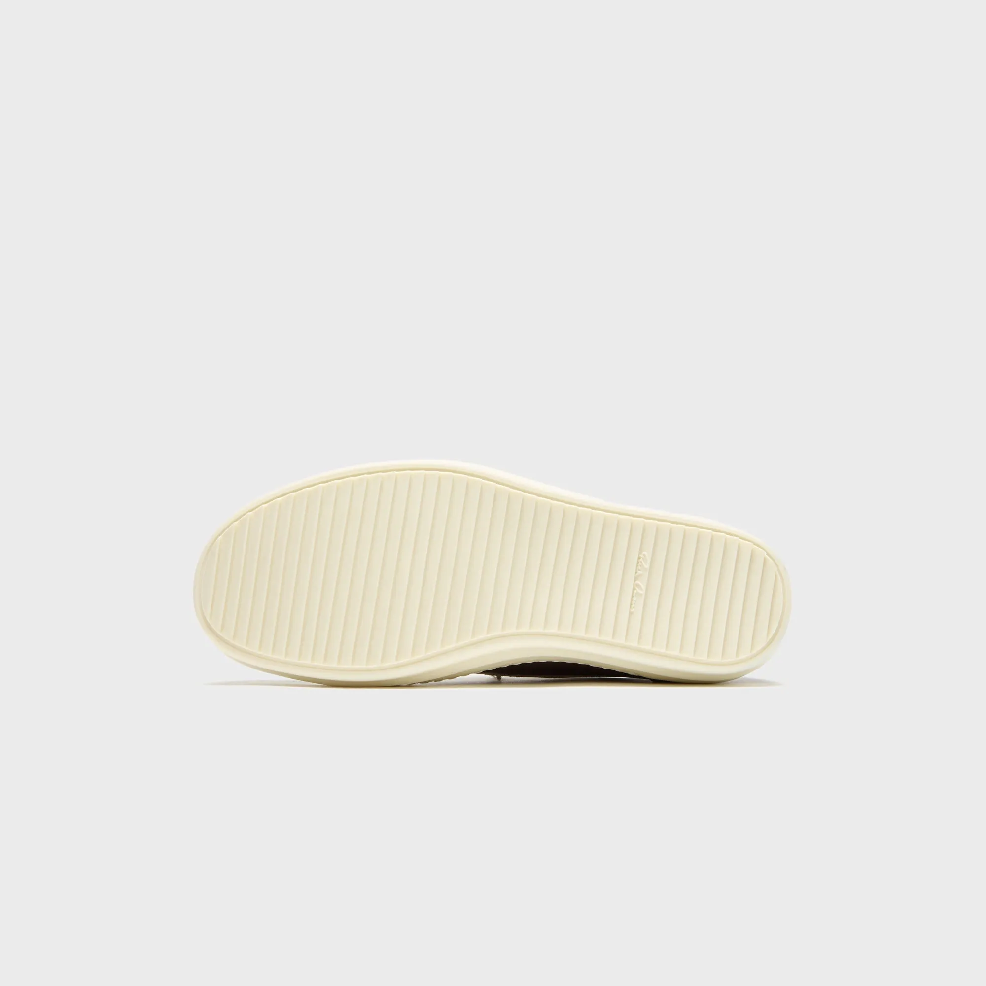 Rick Owens Vintage Sneakers Scarpe In Pelle  -  Dark Dust / Milk / Milk Comfortable Sleeve Gel Inserts