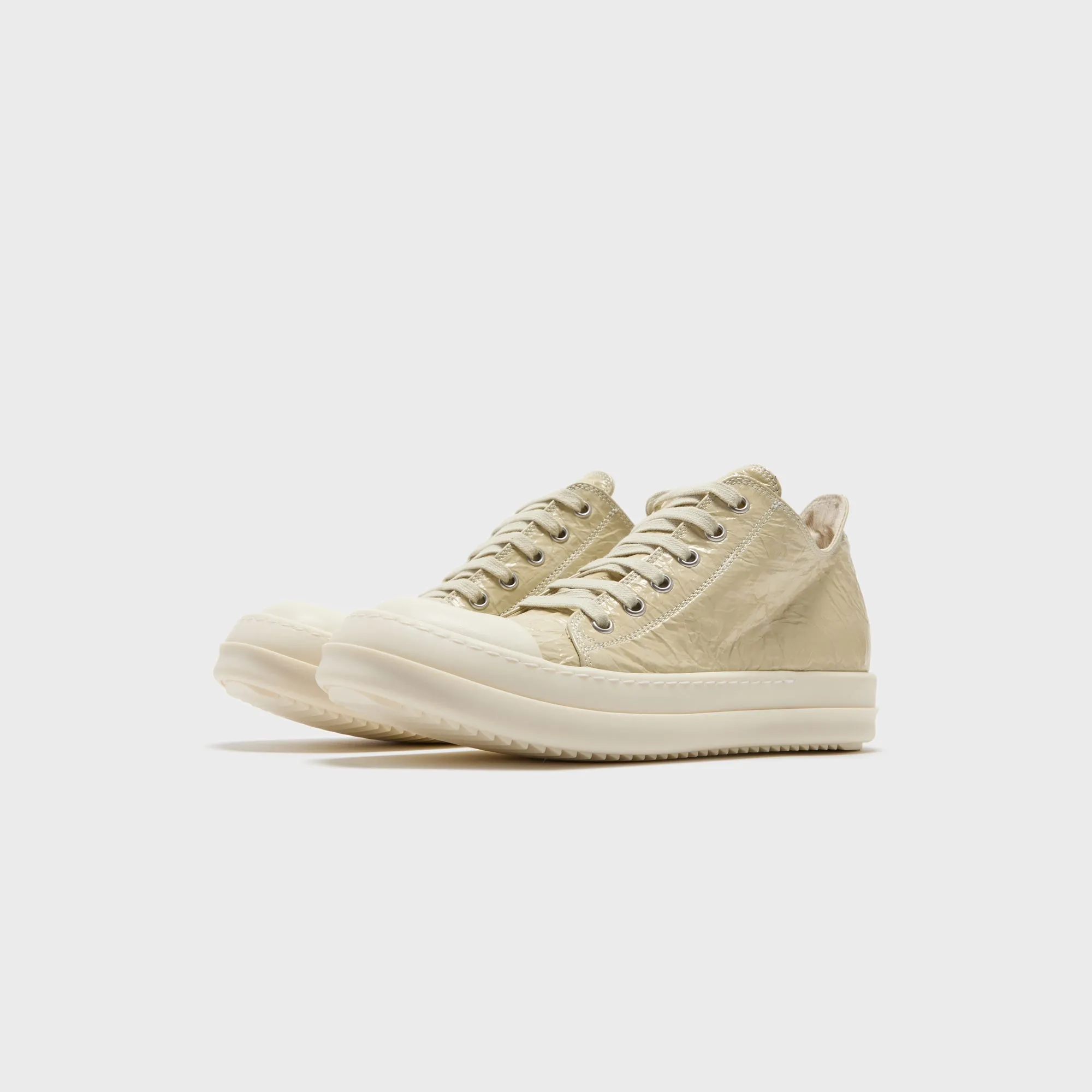 Rick Owens Wmns Low Sneakers Scarpe - Parchment / Milk / Milk Gum Spike Comfortable Collar Material