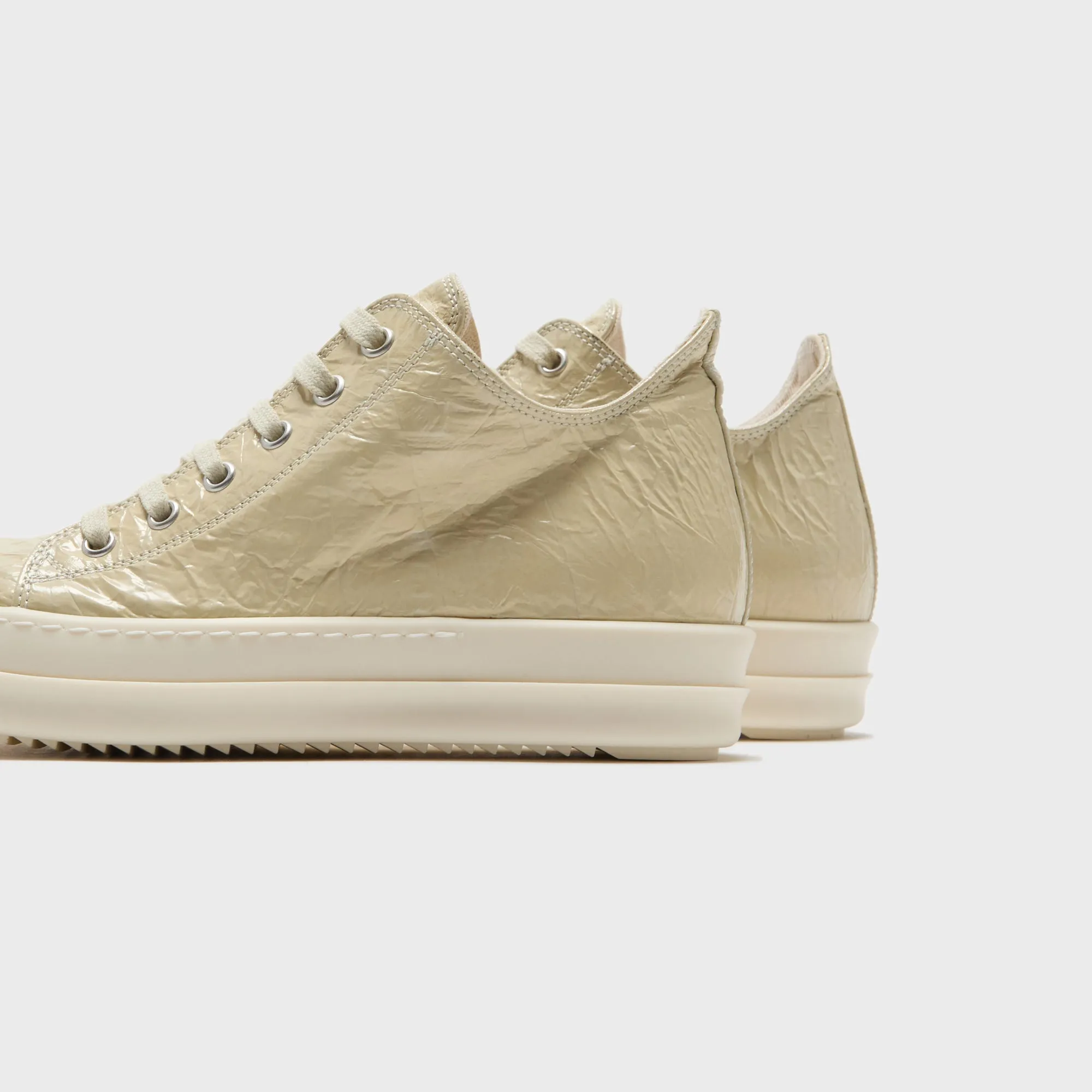 Rick Owens Wmns Low Sneakers Scarpe - Parchment / Milk / Milk Padded Midsole Pad