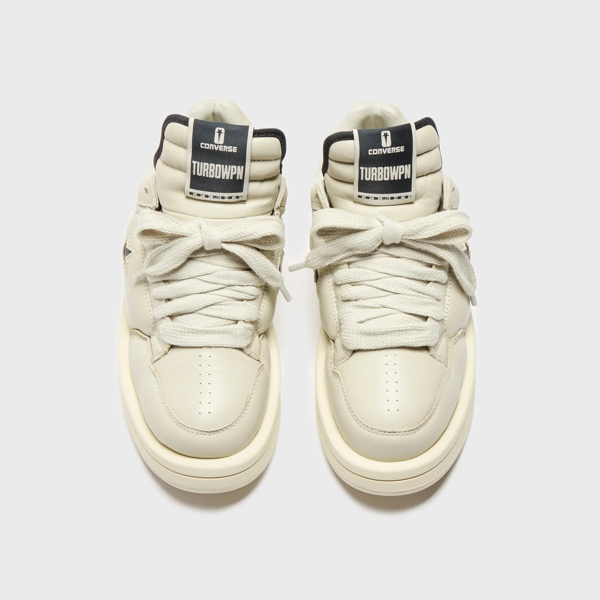 Christmas Day Sale Rick Owens X Converse Drkshdw Turbowpn Ox - Pelican / Black / Cloud Cream