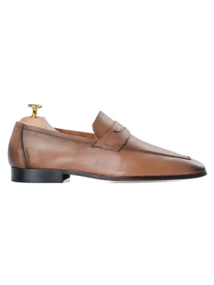 Keep Going Strong Martino Penny Loafer - Coffee (Hand Painted Patina)