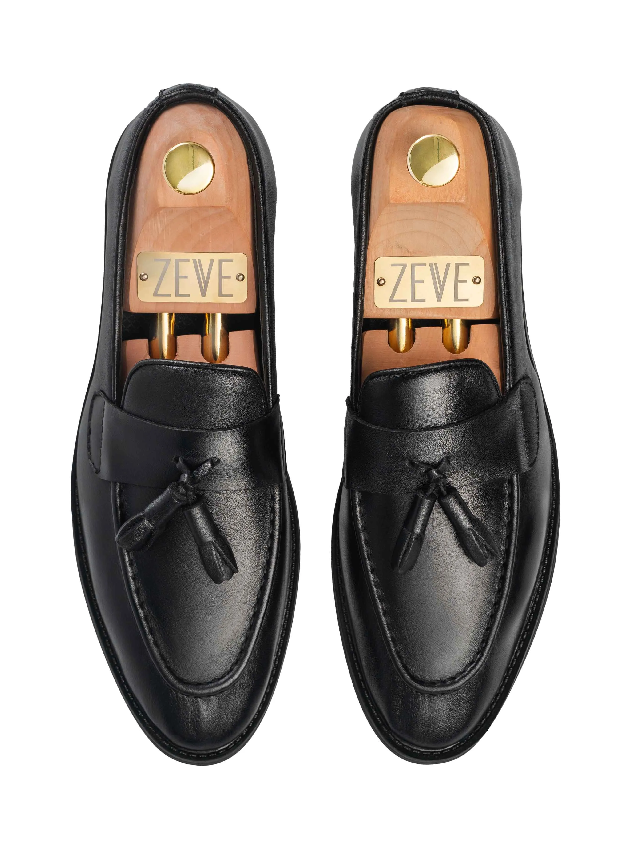 Unapologetically You Rocky Tassel Loafer - Solid Black Leather