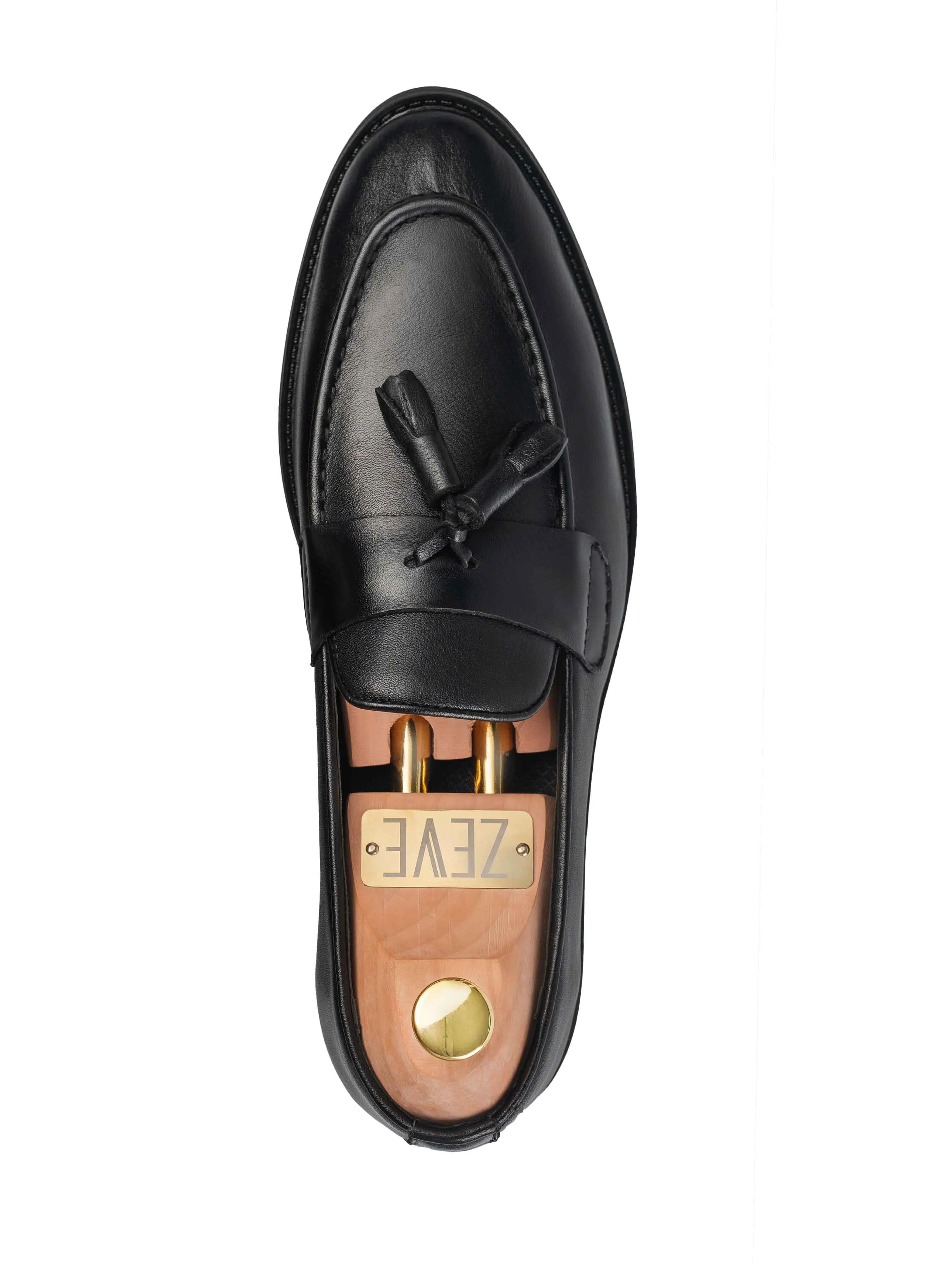 Rocky Tassel Loafer - Solid Black Leather Padding Thickness Comfortable Extreme Sports