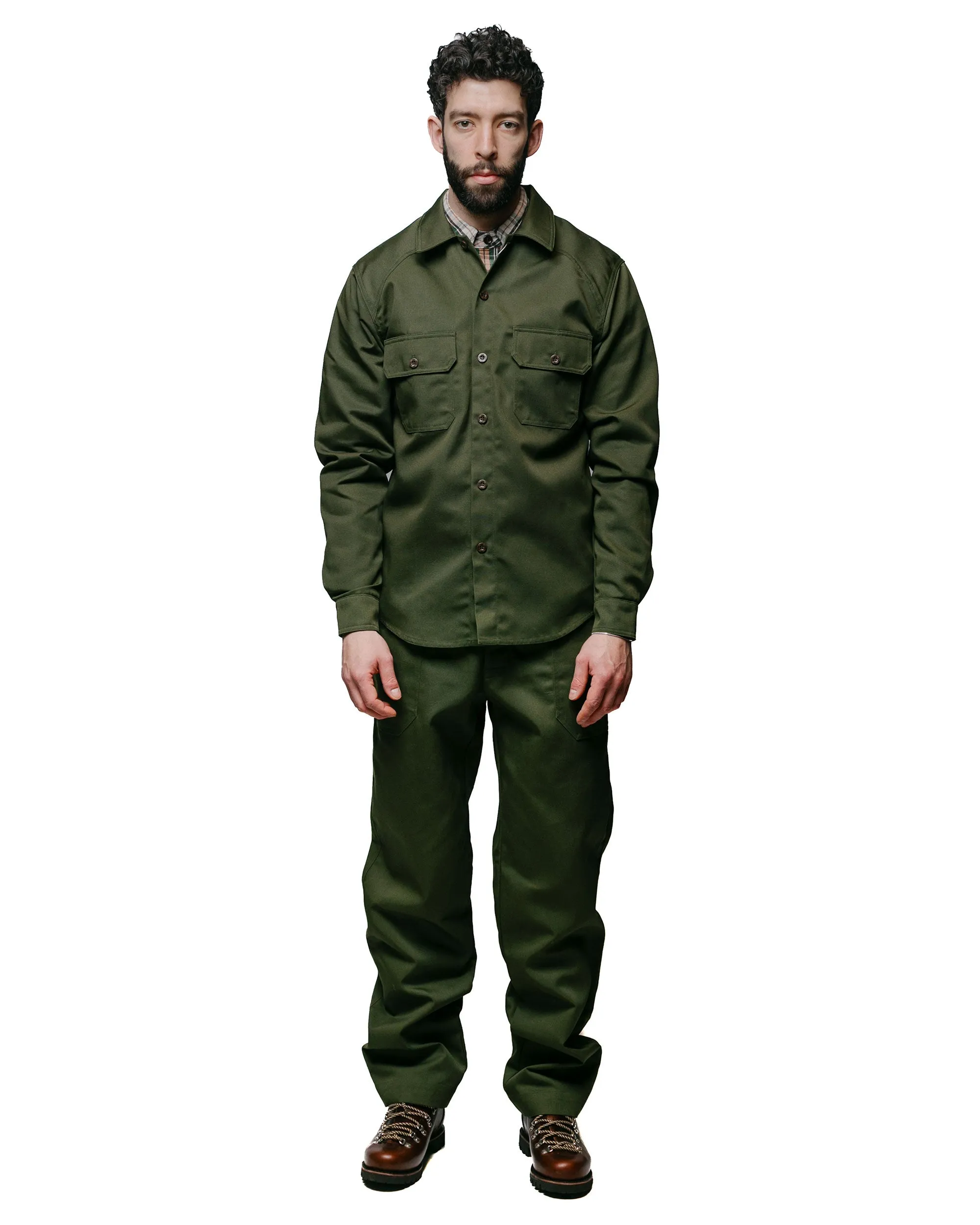 Rosa Rugosa Ranger Pant Olive Drab Tie-Dye Print Wide Width at Front