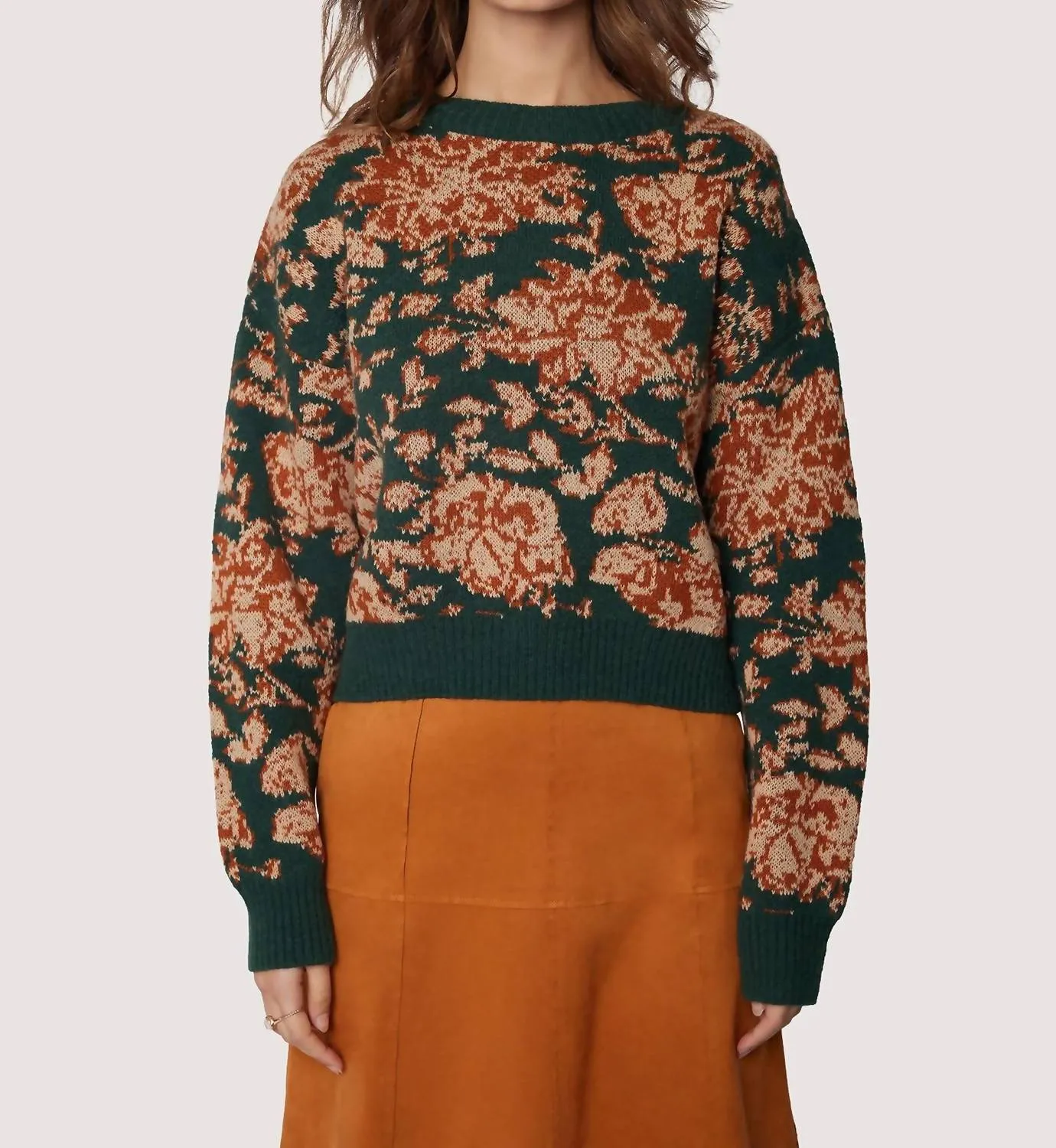 Pullover Rosetta à motifs verts