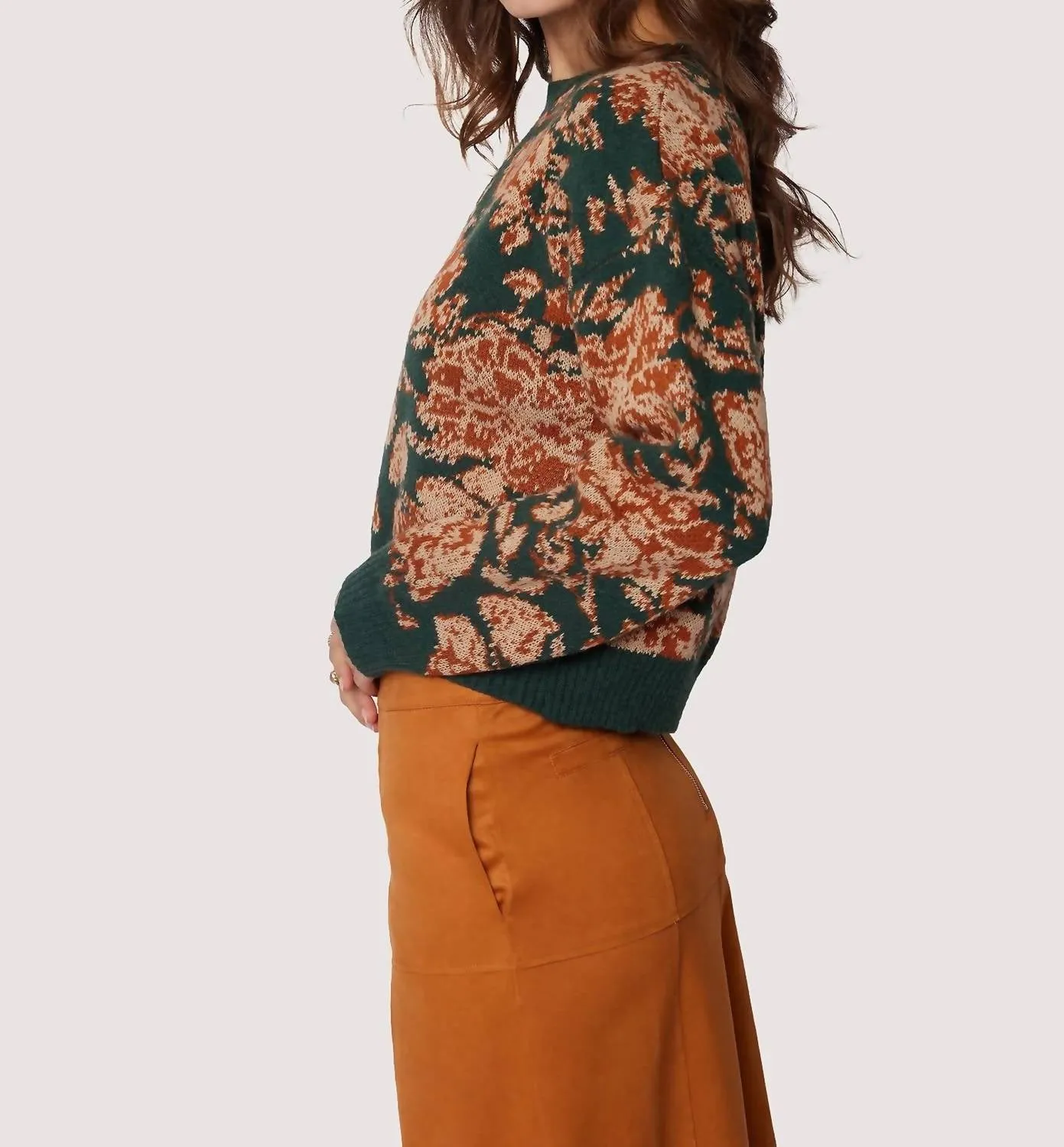 Pullover Rosetta à motifs verts