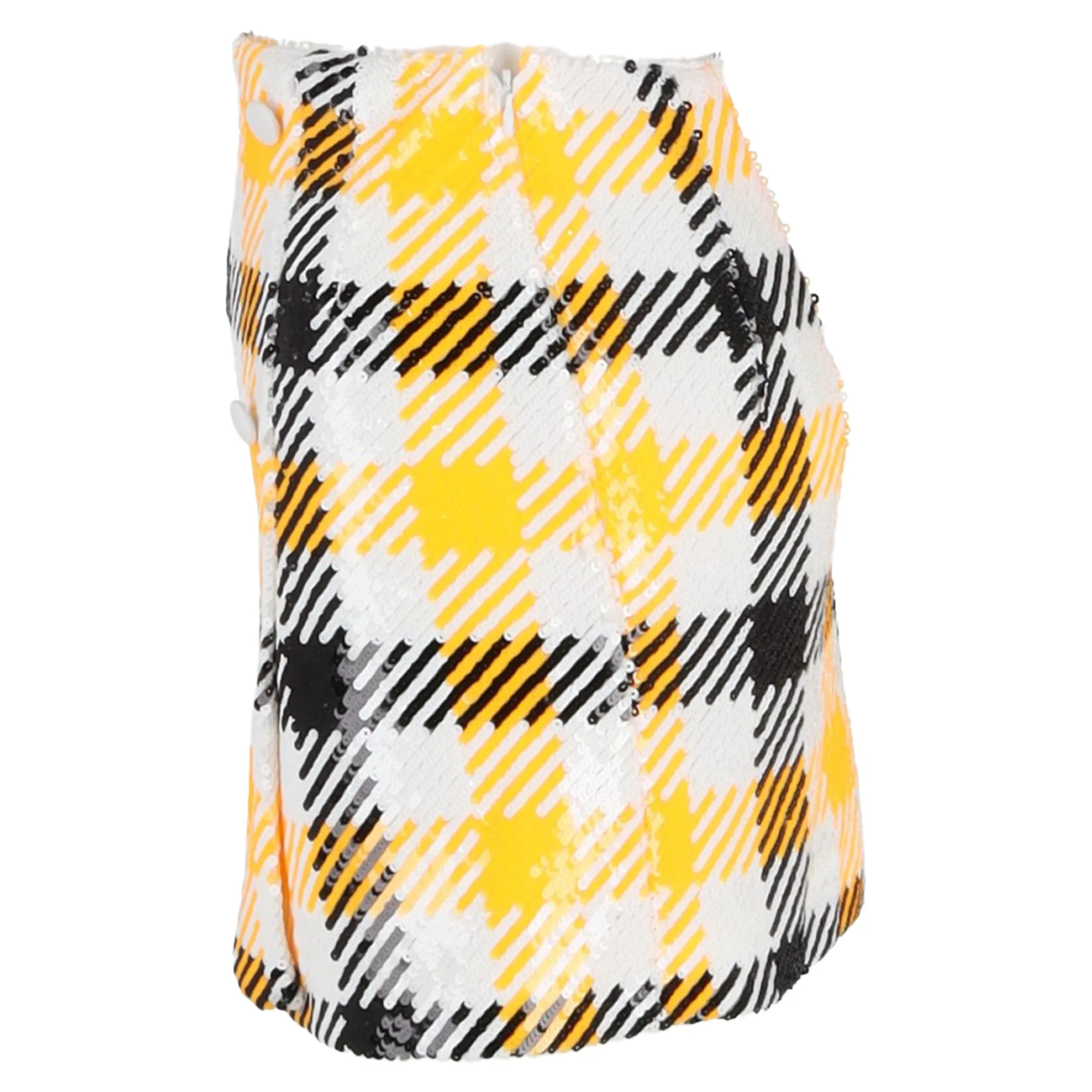 Jupe plissée mini en polyester jaune Birger Christensen