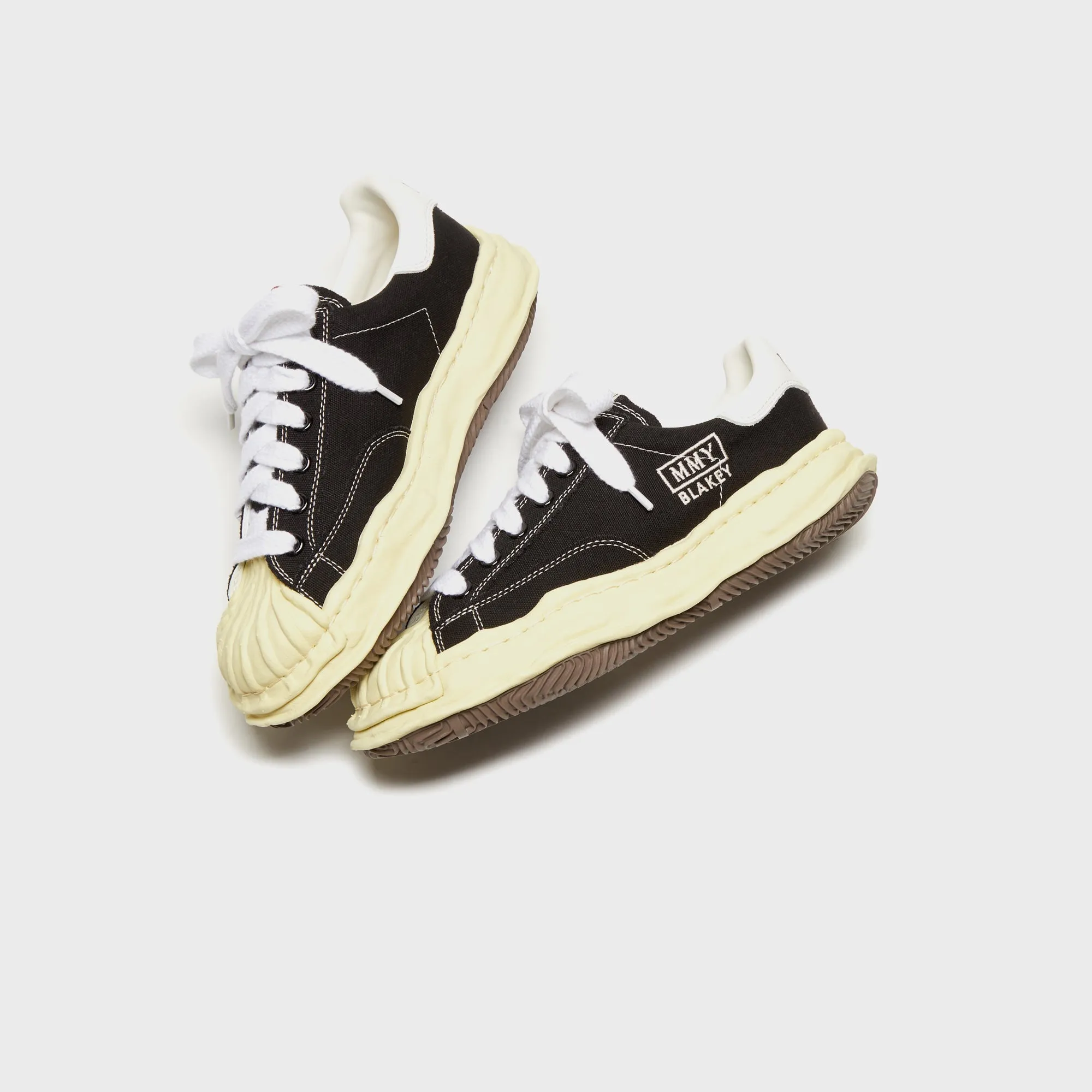 Mihara Yasuhiro Blakey Low - Vintage Black Comfortable Leather Zip Supportive Platform