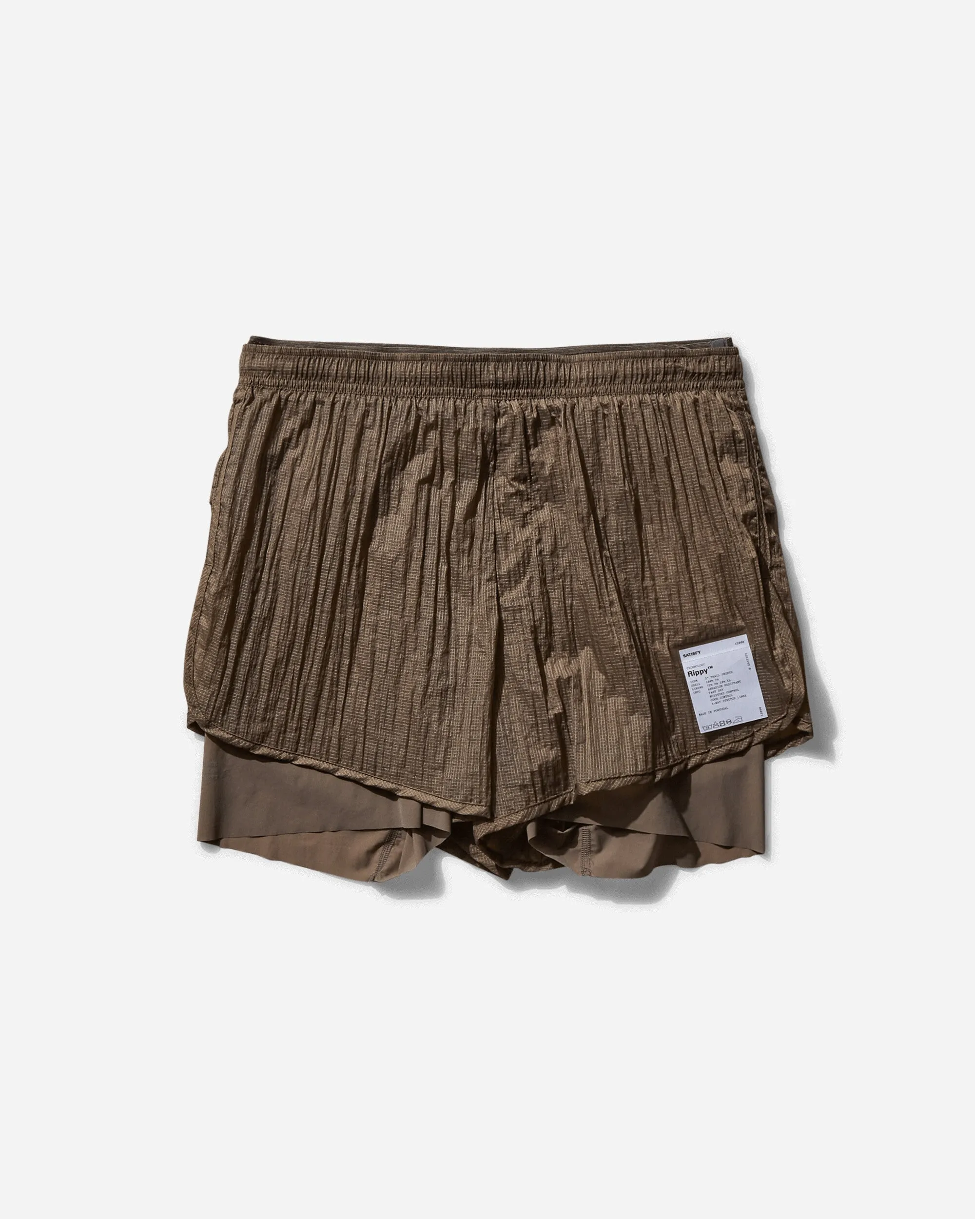 Elasticized Front Yoke Men'S Rippy 3'' Trail Shorts Shitake