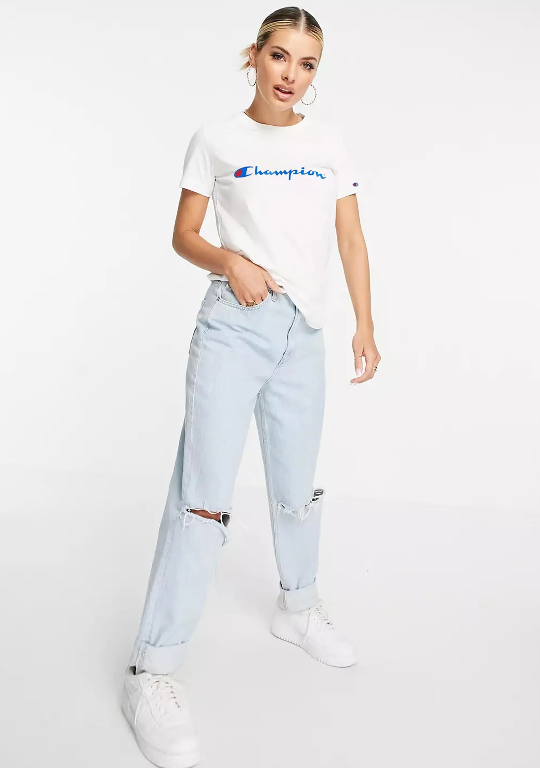 Fancy Option Champion Women'S Script Short Sleeve Tee