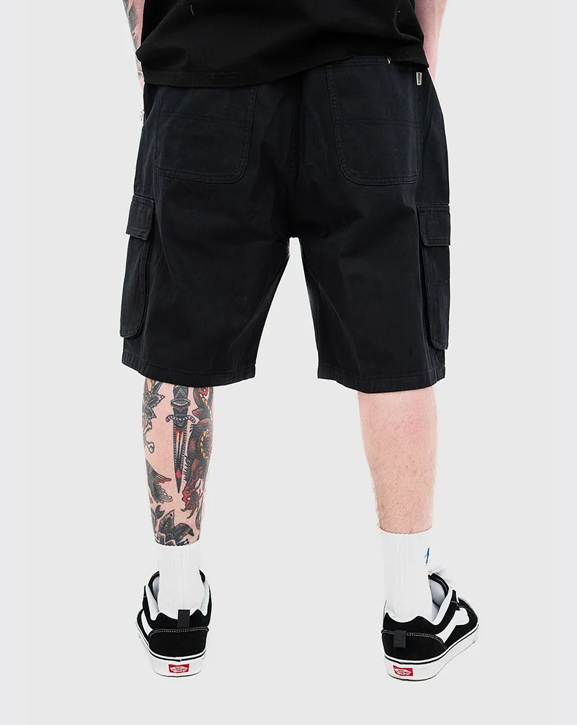 Badminton Court Exhibition S-Double Cargo Workshort - Black