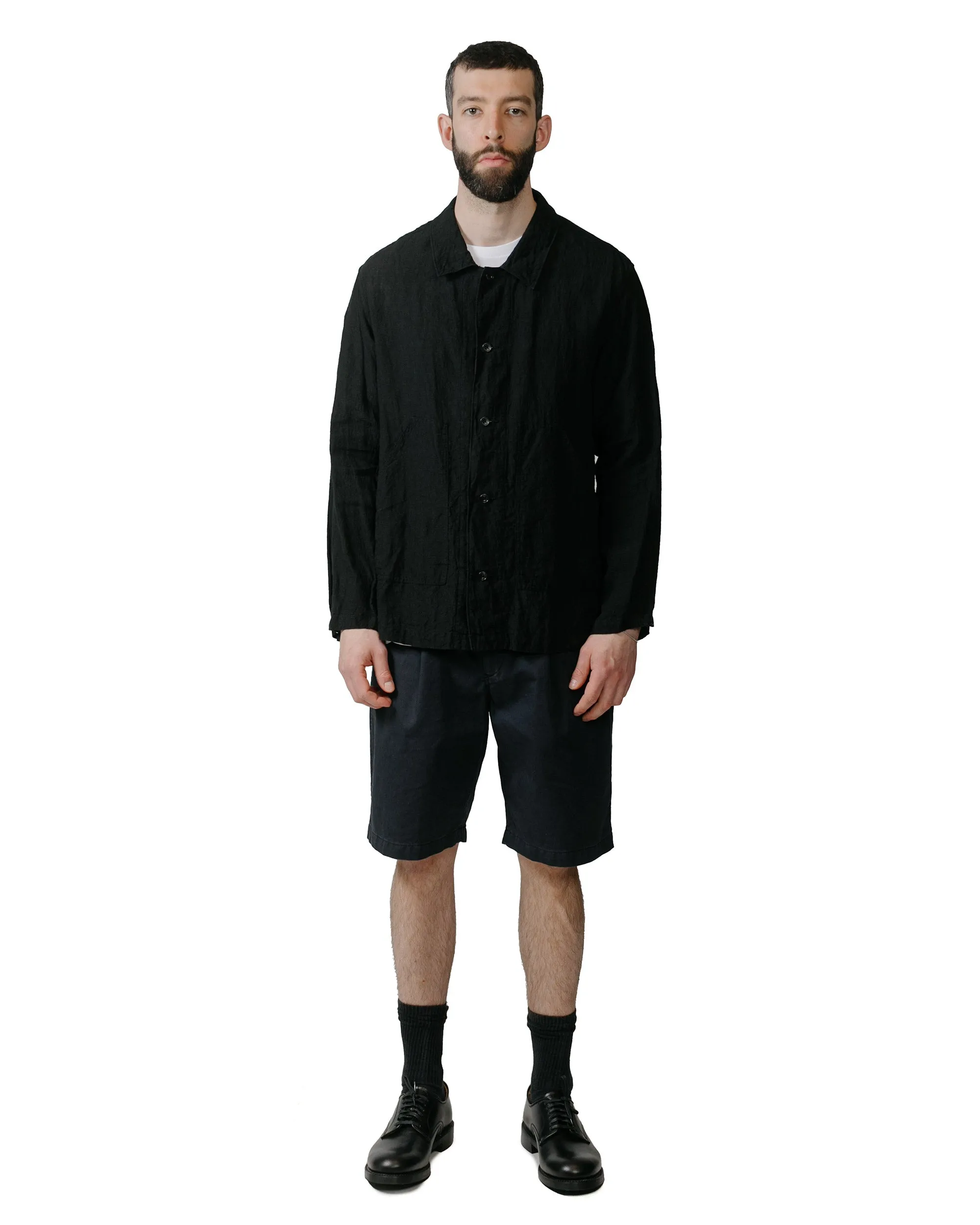 Sage De Cret Cotton Broken Twill Wide Pleated Shorts Black Multiway Closure
