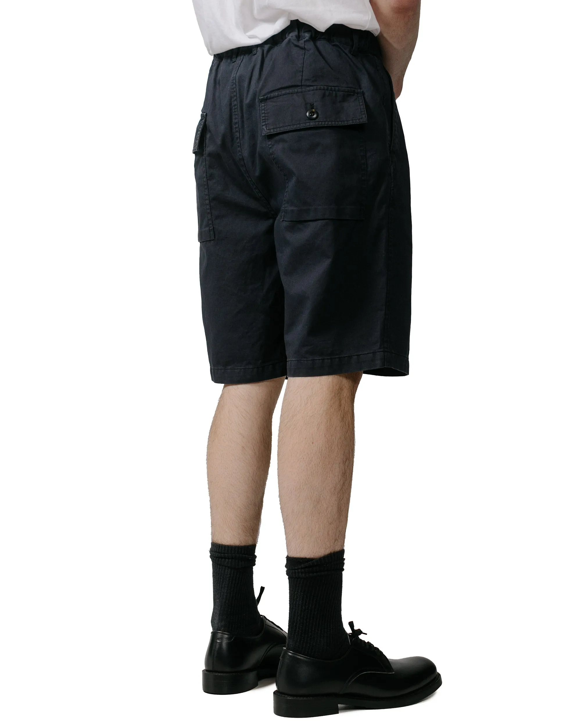 Stilettos Sage De Cret Cotton Broken Twill Wide Pleated Shorts Black