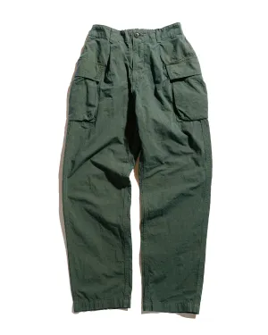 Visually Appealing Sage De Cret High Density Cotton/Hemp Single Pleated Peg Top Cargo Pants Olive