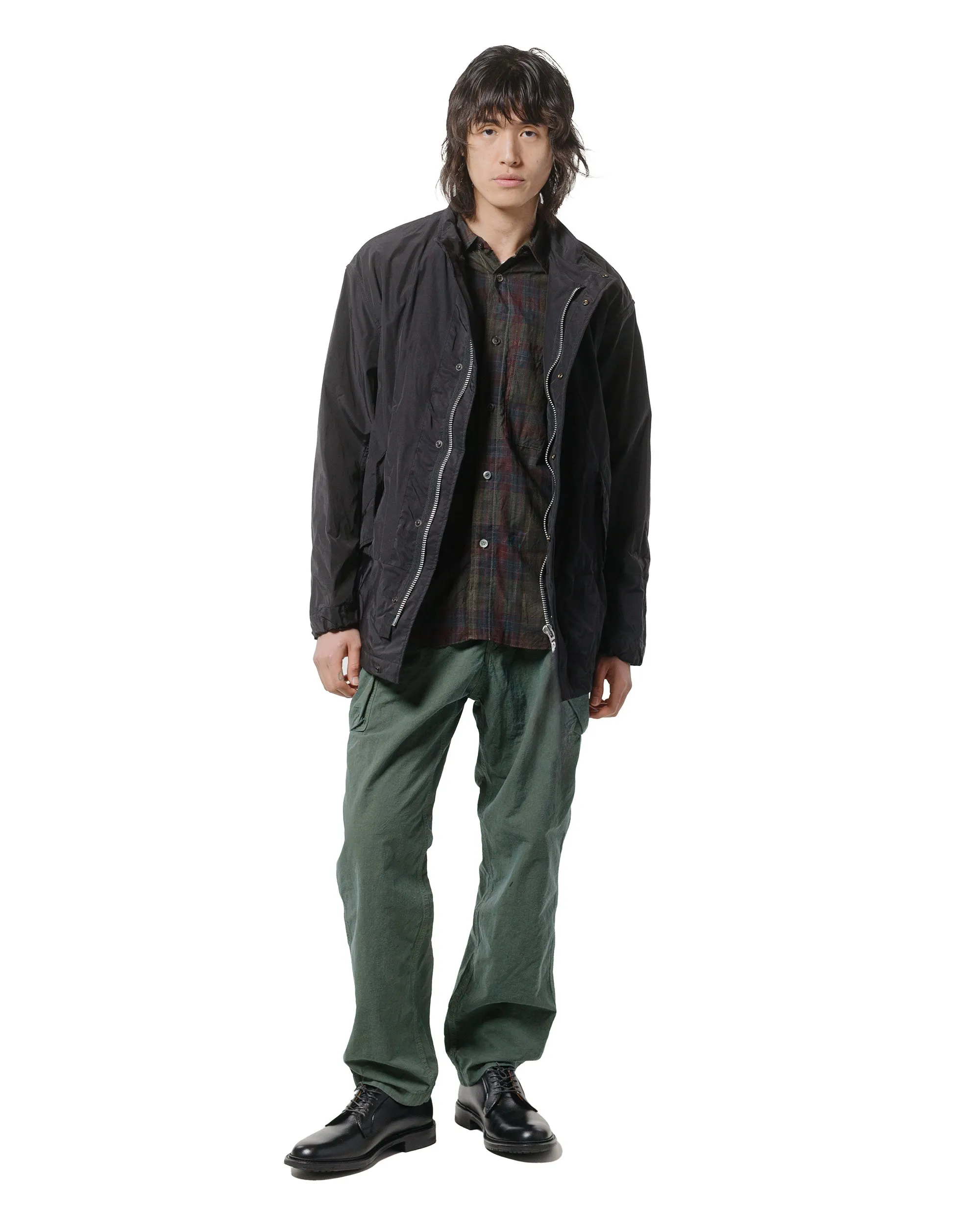 Design Elements Sage De Cret High Density Cotton/Hemp Single Pleated Peg Top Cargo Pants Olive