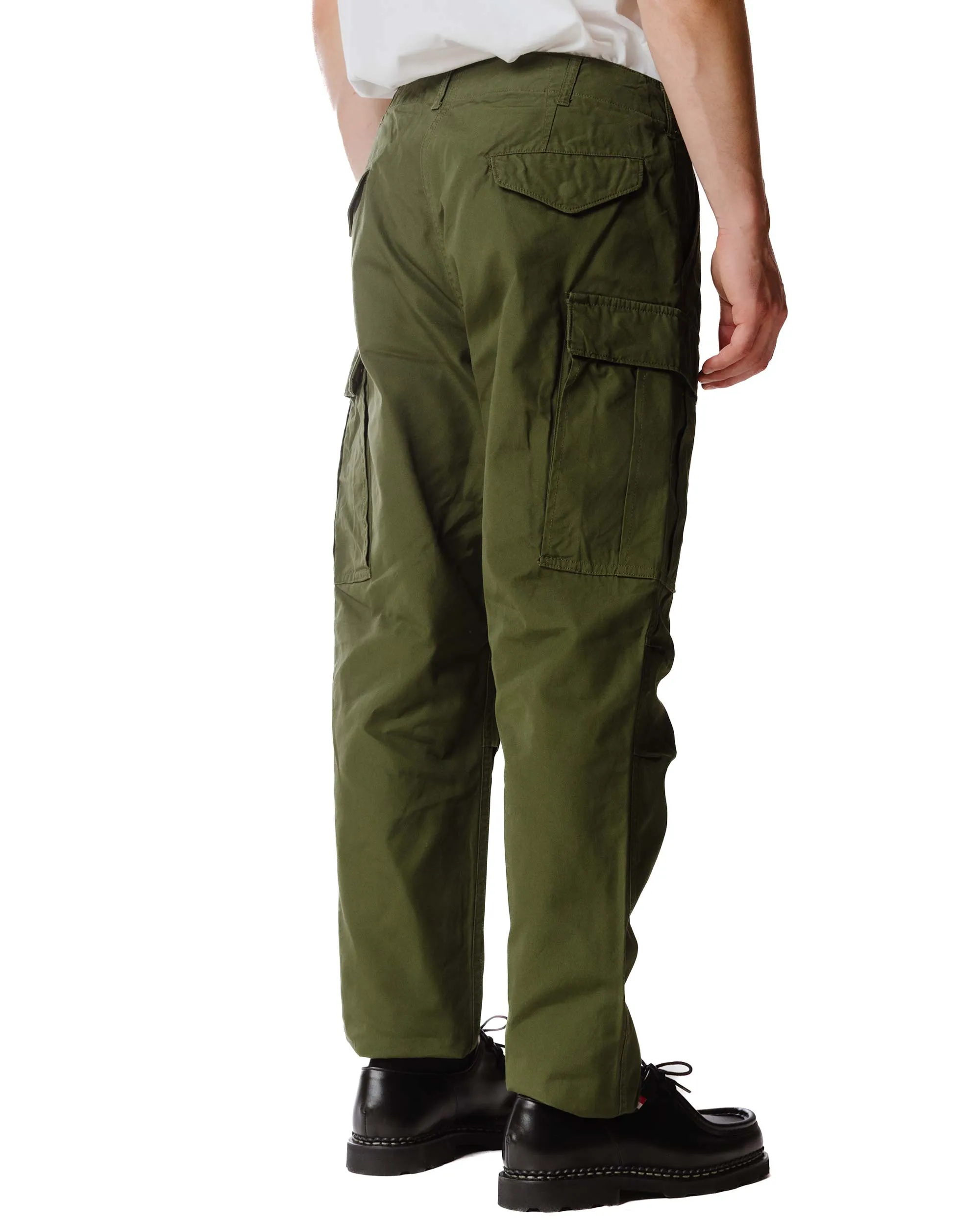 Hood With Long Sleeves Materials Scoop Hem Sage De Cret X Lost & Found Coated Cotton/Linen Cargo Trouser Olive