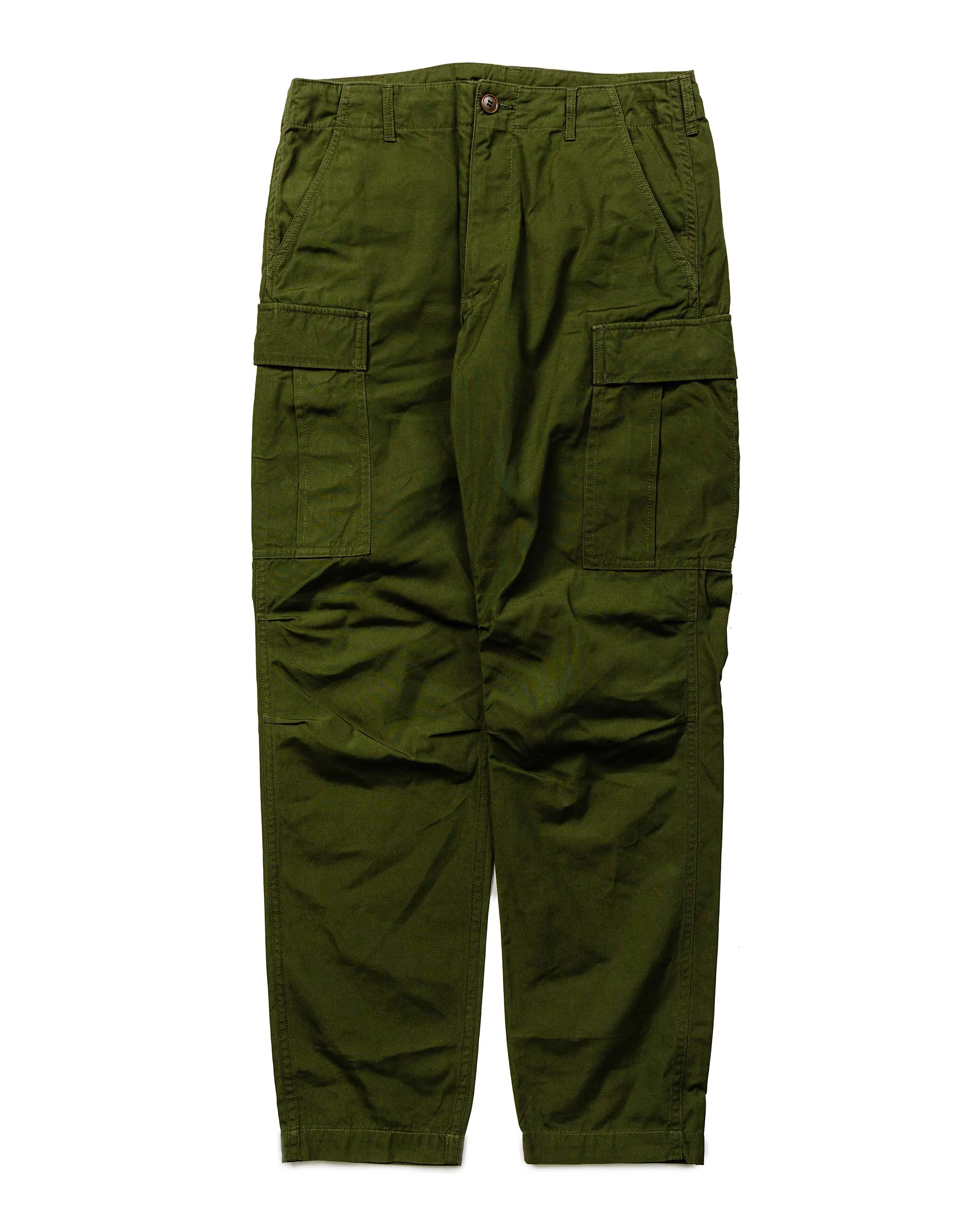 Expansion Workout Pants Sage De Cret X Lost & Found Coated Cotton/Linen Cargo Trouser Olive