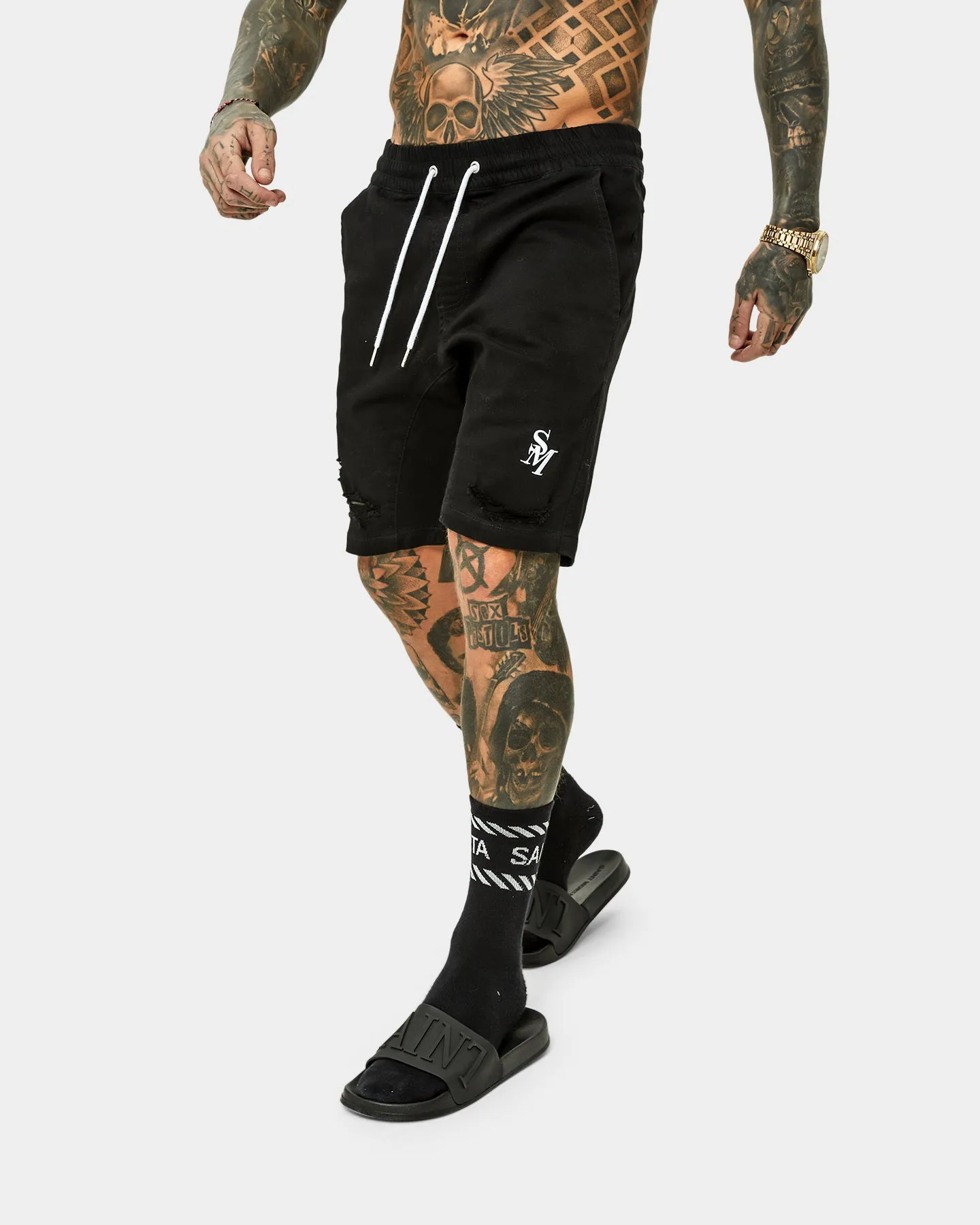 Short Denim Noir Saint Morta Annex