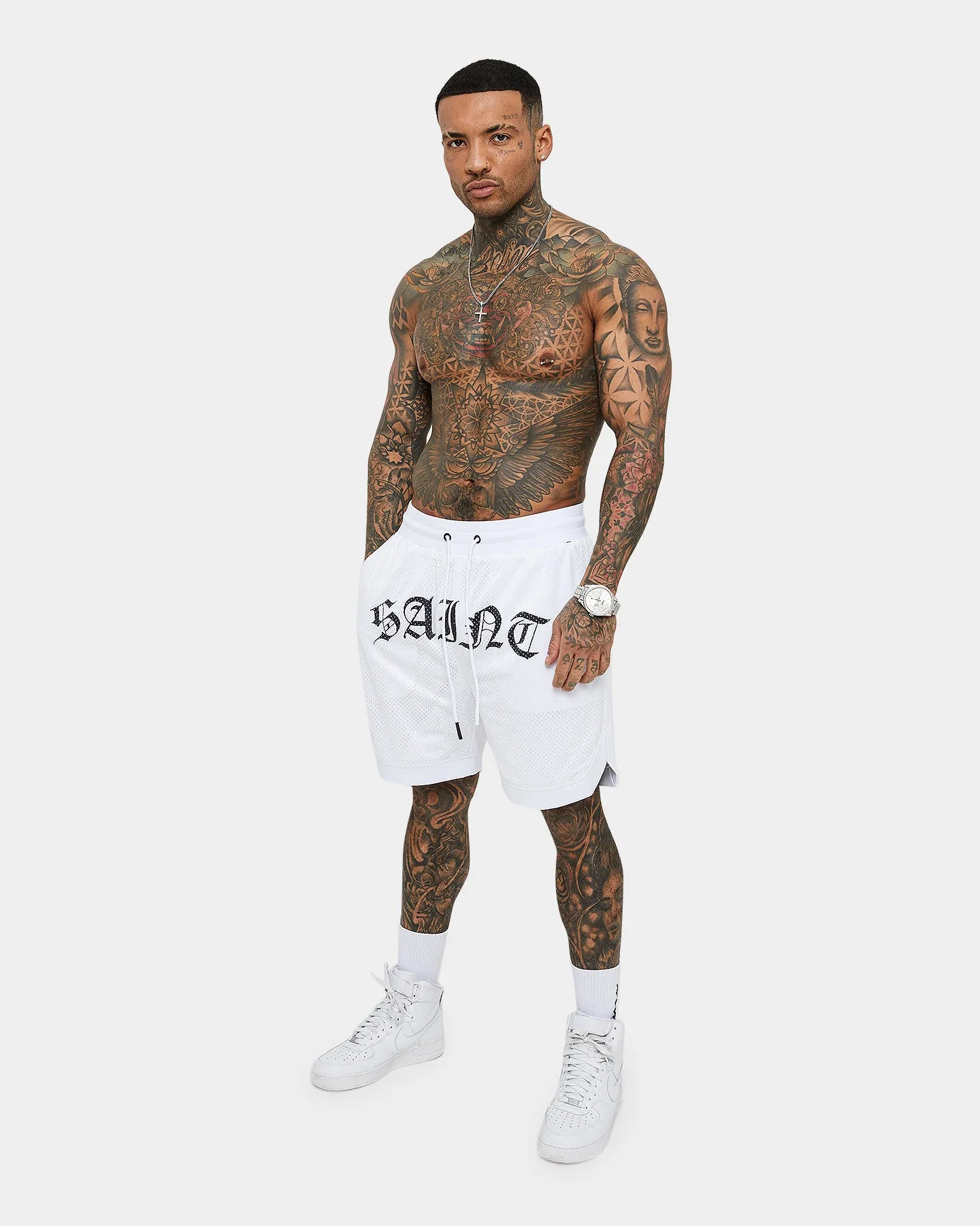 Short de Basketball Saint Morta Jour des Morts Blanc/Noir