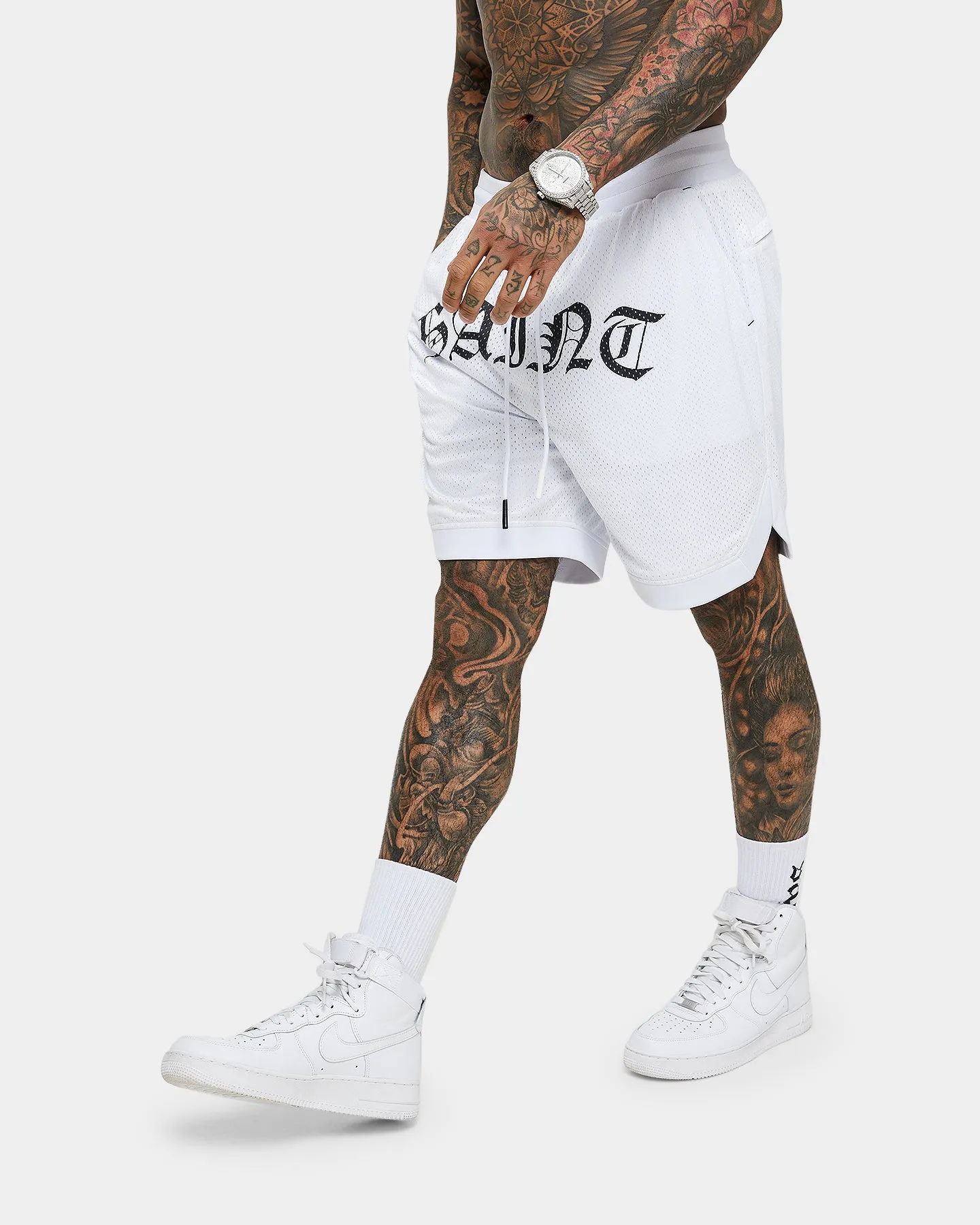 Short de Basketball Saint Morta Jour des Morts Blanc/Noir