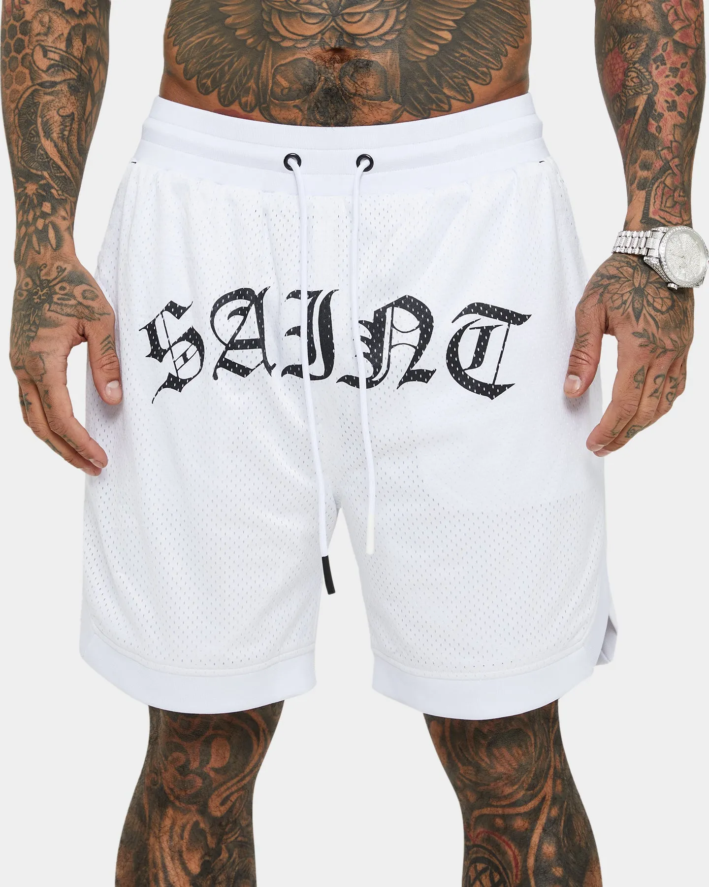 Short de Basketball Saint Morta Jour des Morts Blanc/Noir