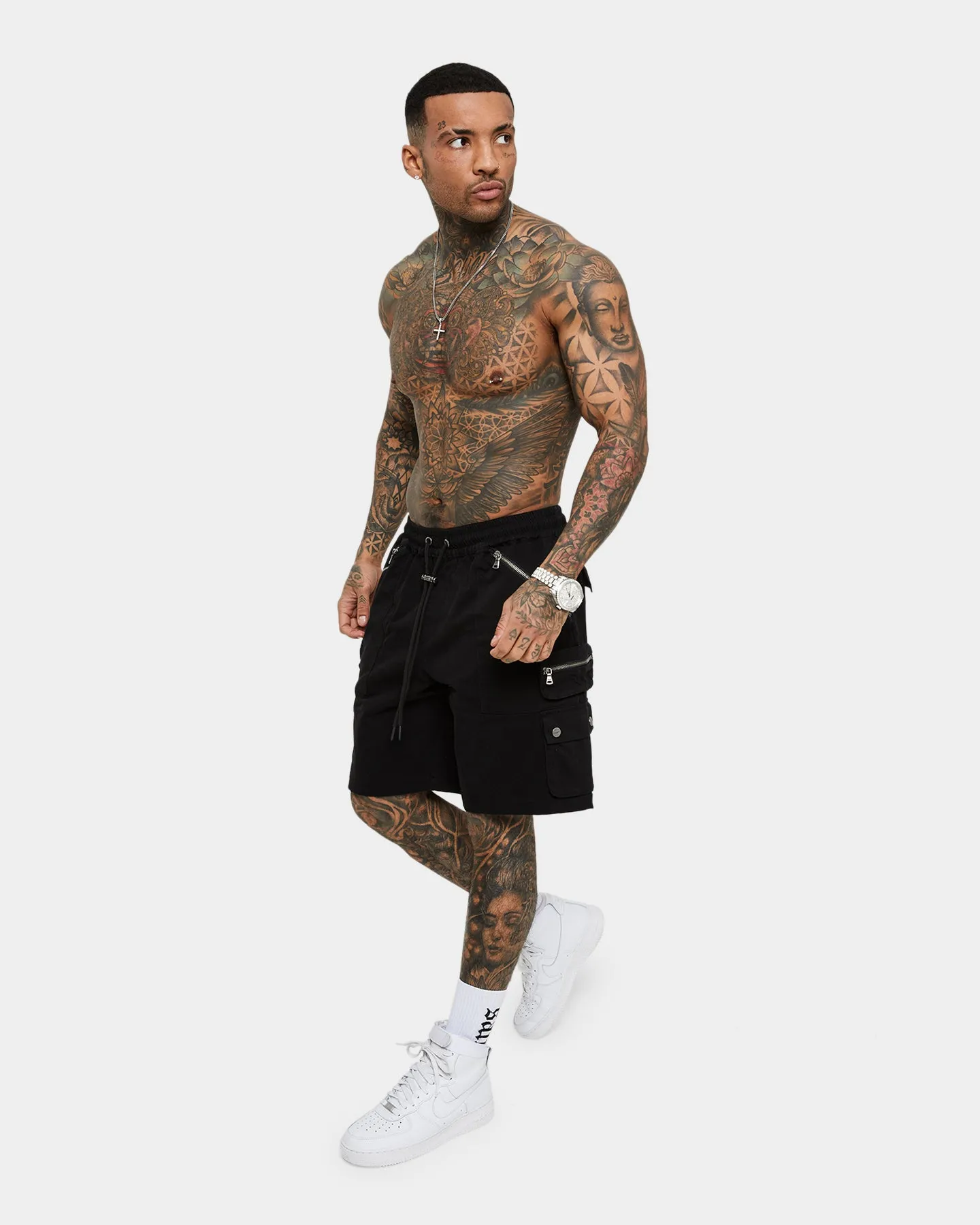 Saint Morta Shorts Cargo Désolation Noir