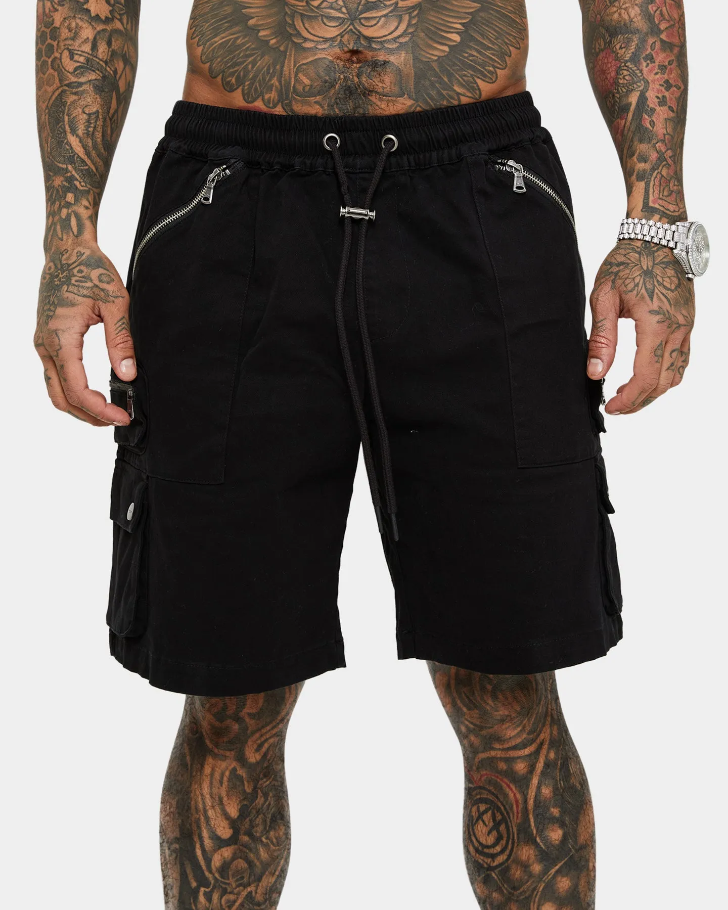 Saint Morta Shorts Cargo Désolation Noir