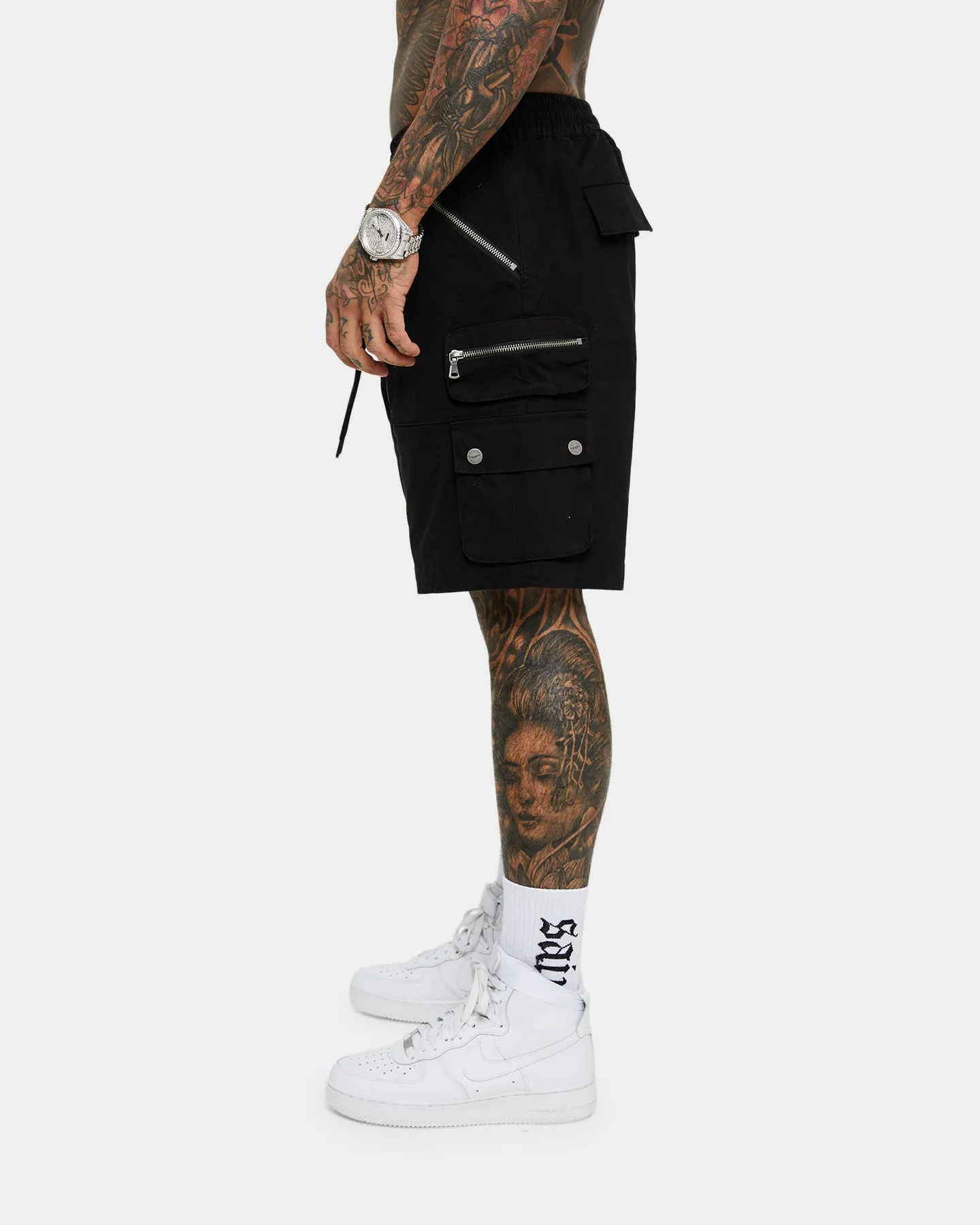 Saint Morta Shorts Cargo Désolation Noir