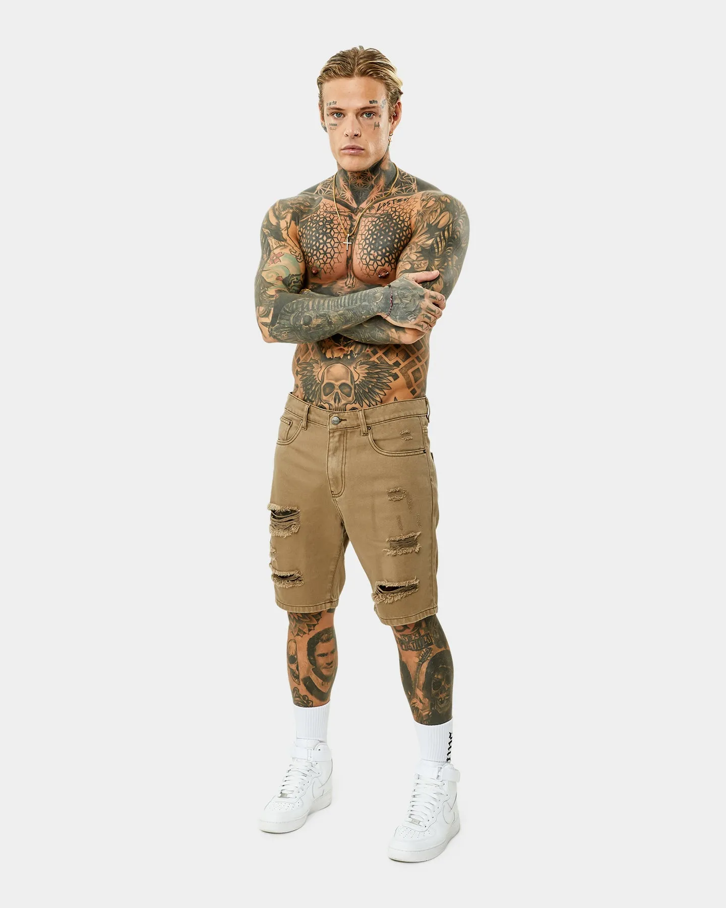 Short Saint Morta Destroyer vieilli marron