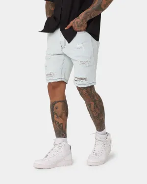 Saint Morta Destroyer Shorts Déstructurés Bleu Glace