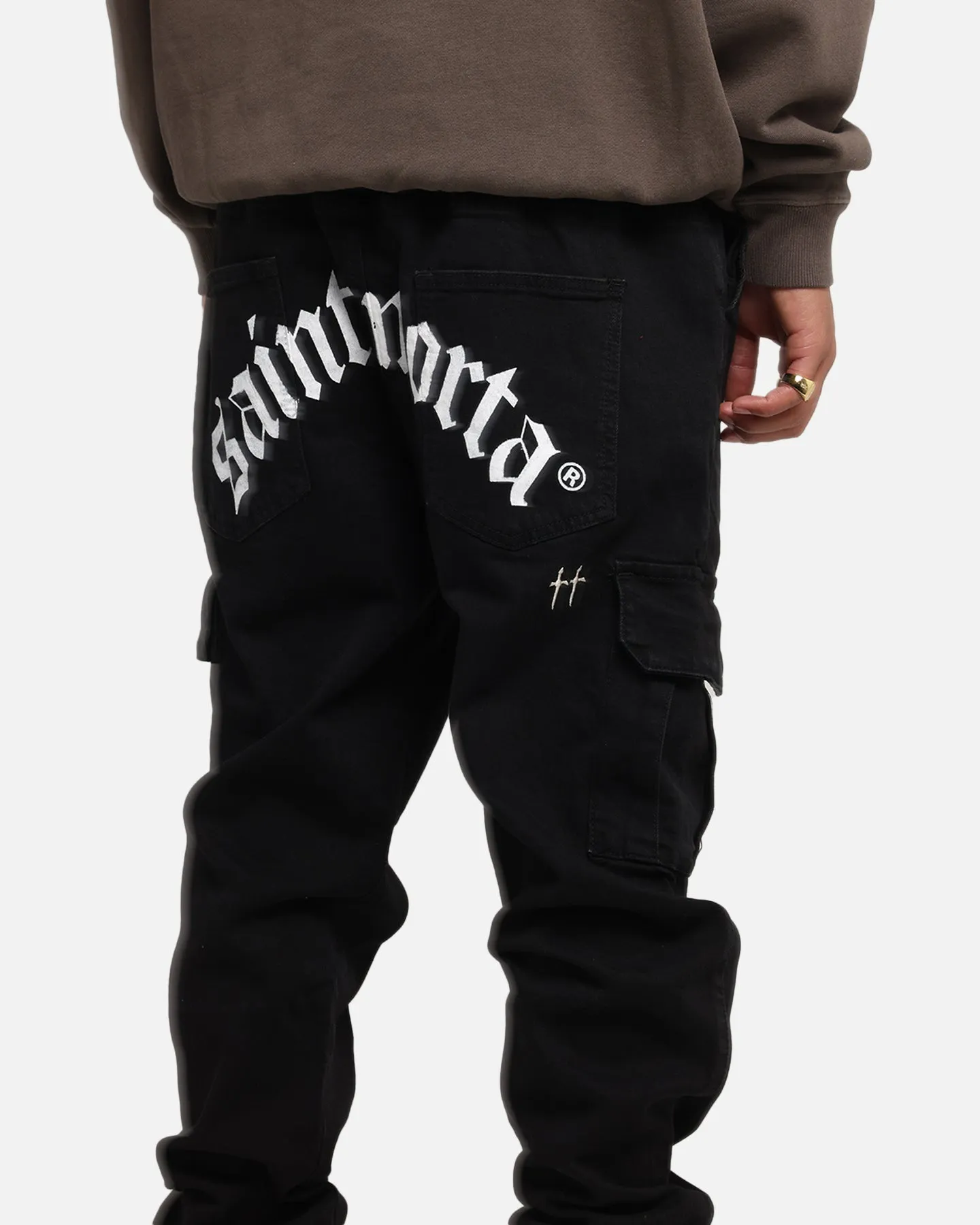 Saint Morta Jogger Cargo Gothique Ombre Noire