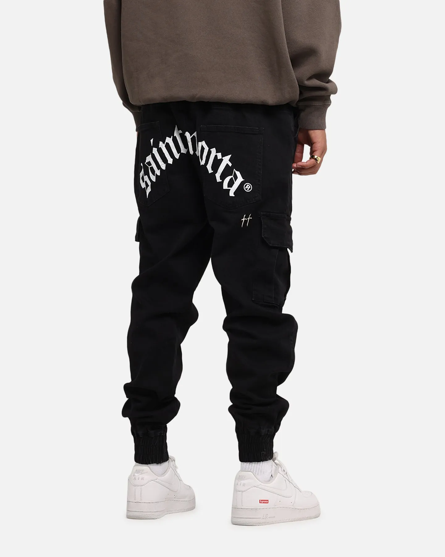 Saint Morta Jogger Cargo Gothique Ombre Noire