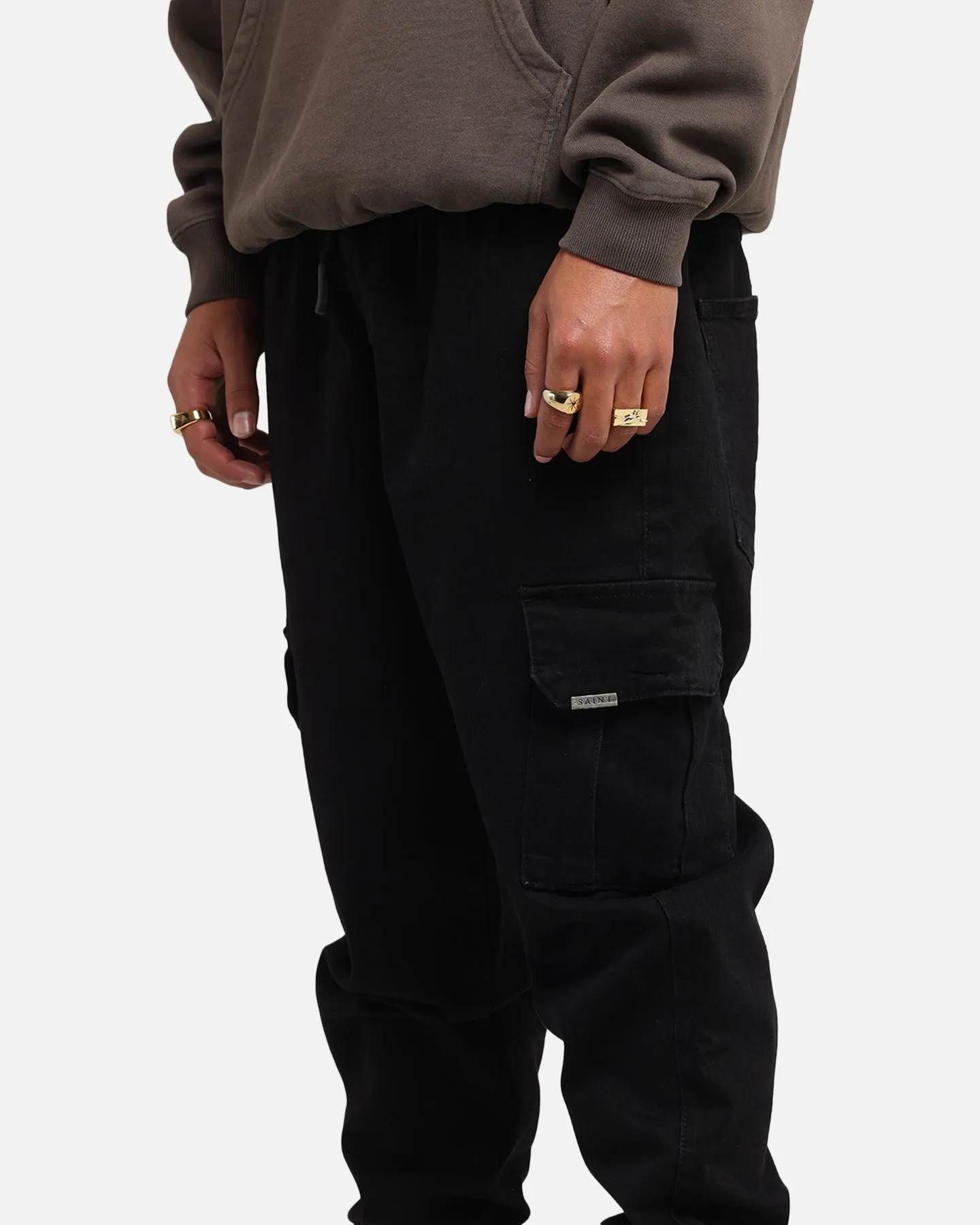Saint Morta Jogger Cargo Gothique Ombre Noire