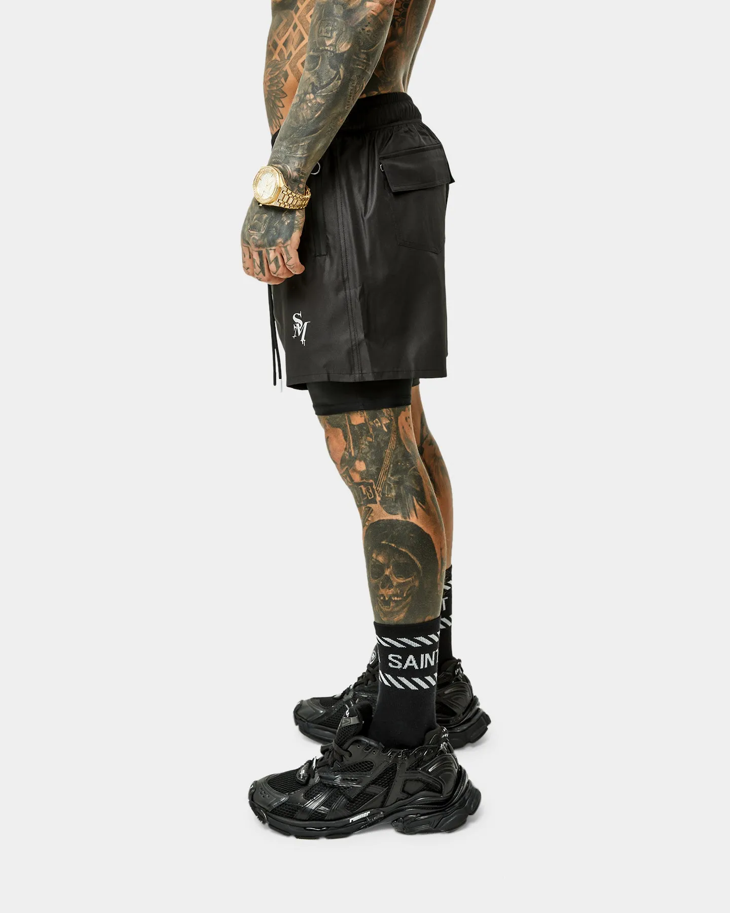 Short de sport Saint Morta Icarus Noir