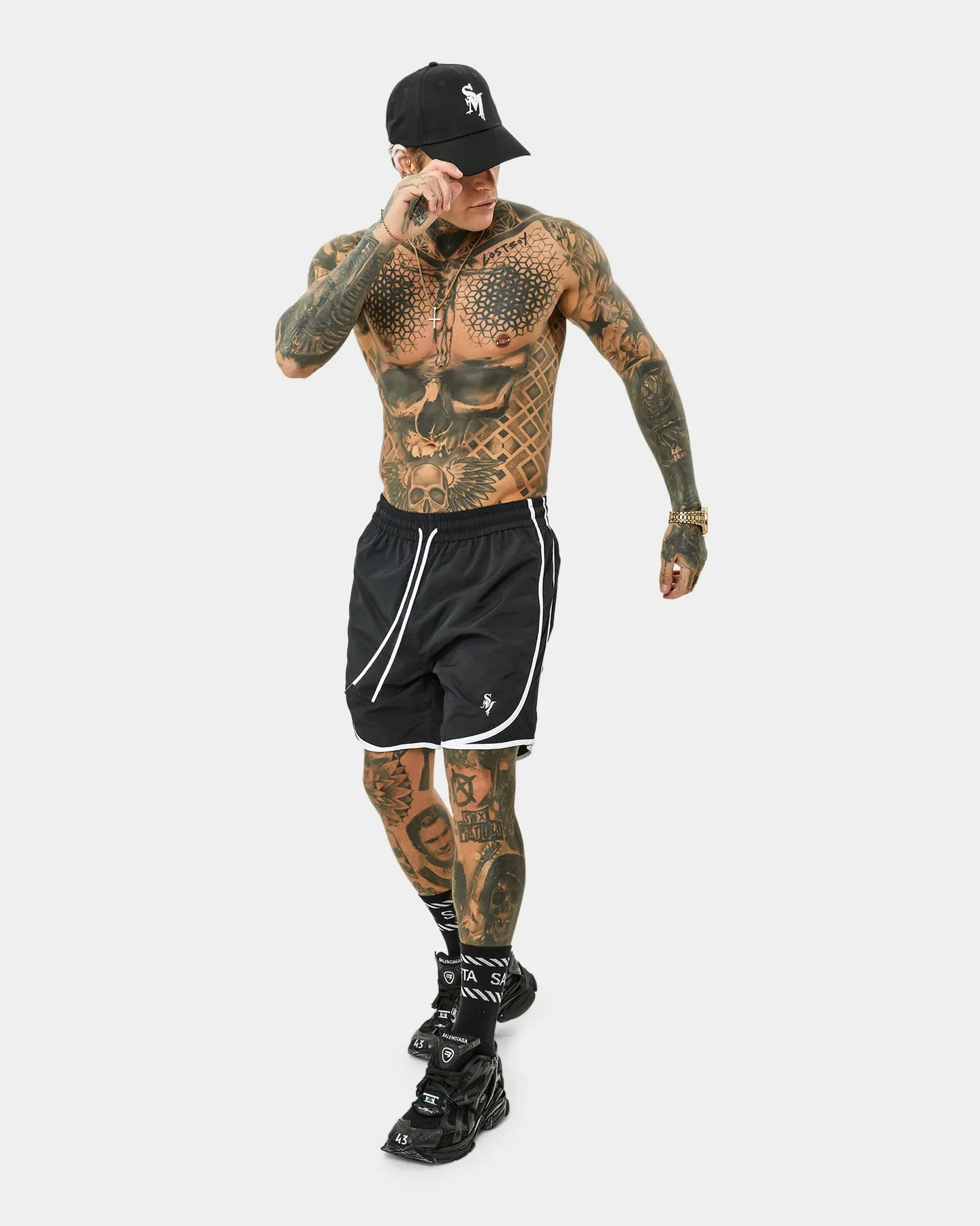 Short de course vintage Saint Morta Icarus Noir
