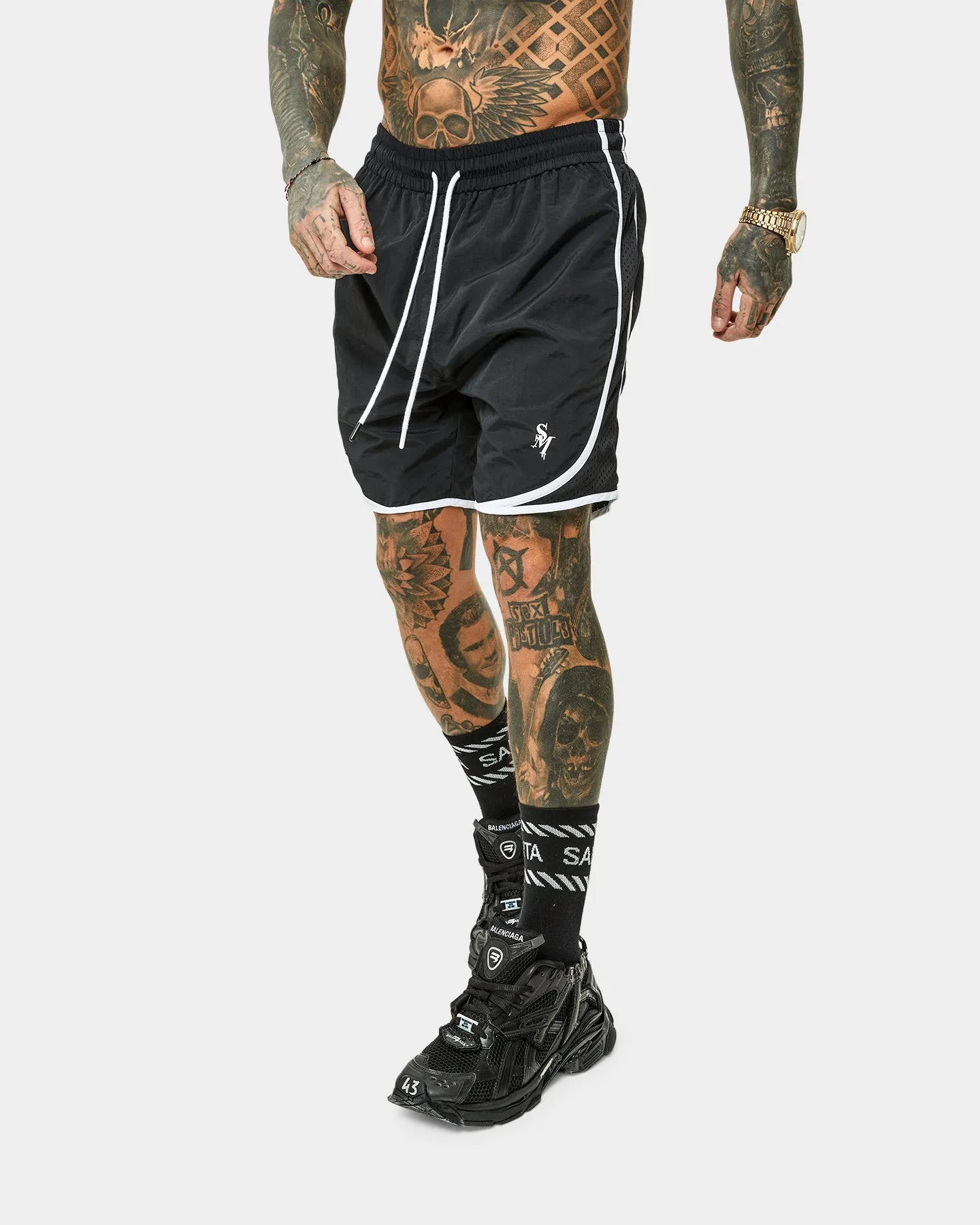 Short de course vintage Saint Morta Icarus Noir