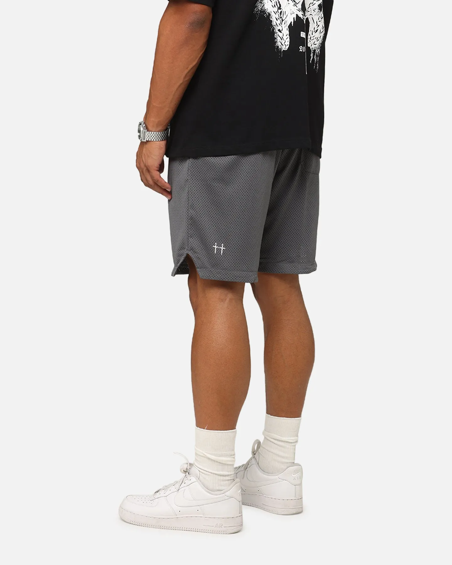 Short en maille du Saint Morta Members Club - Gris foncé