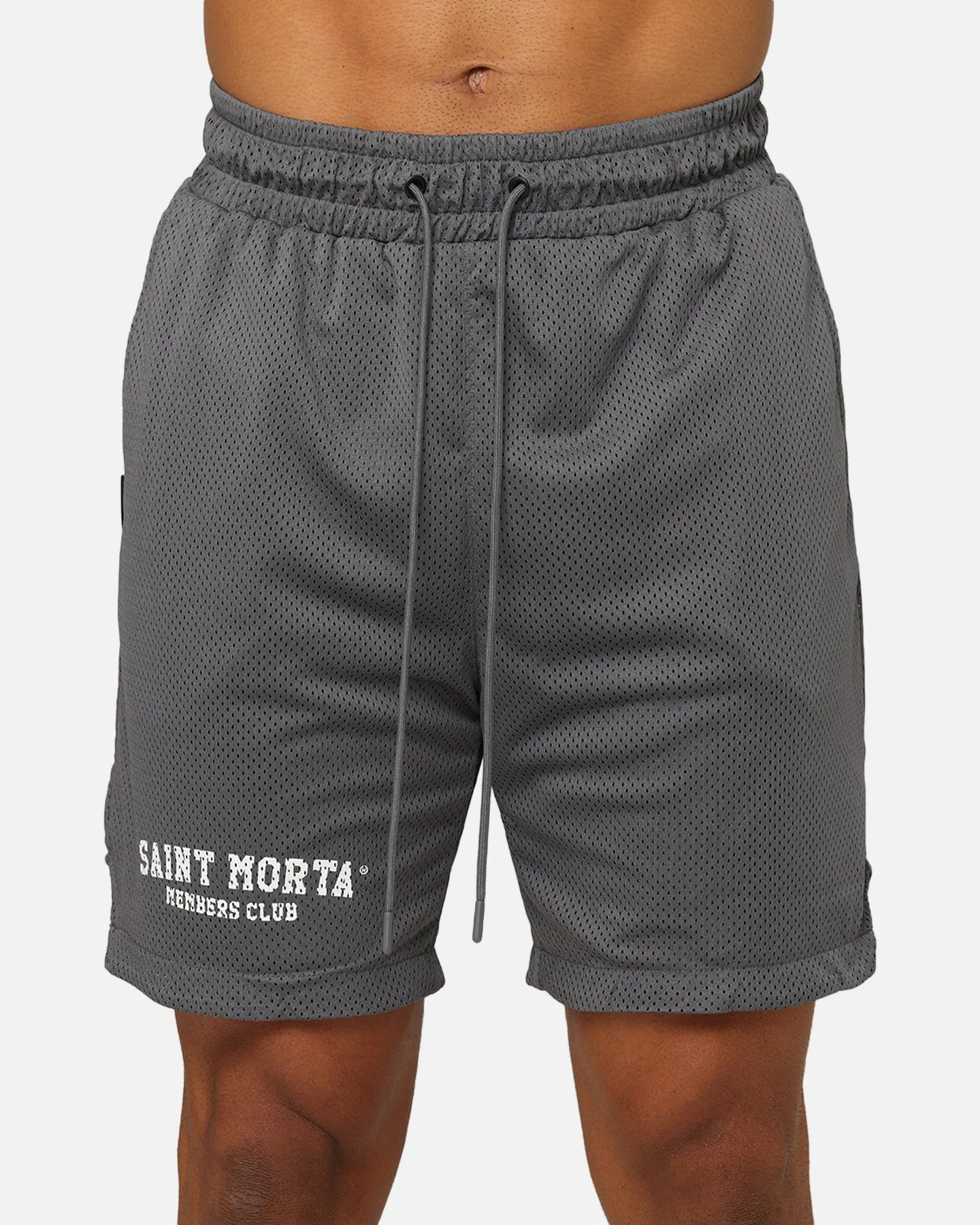 Short en maille du Saint Morta Members Club - Gris foncé