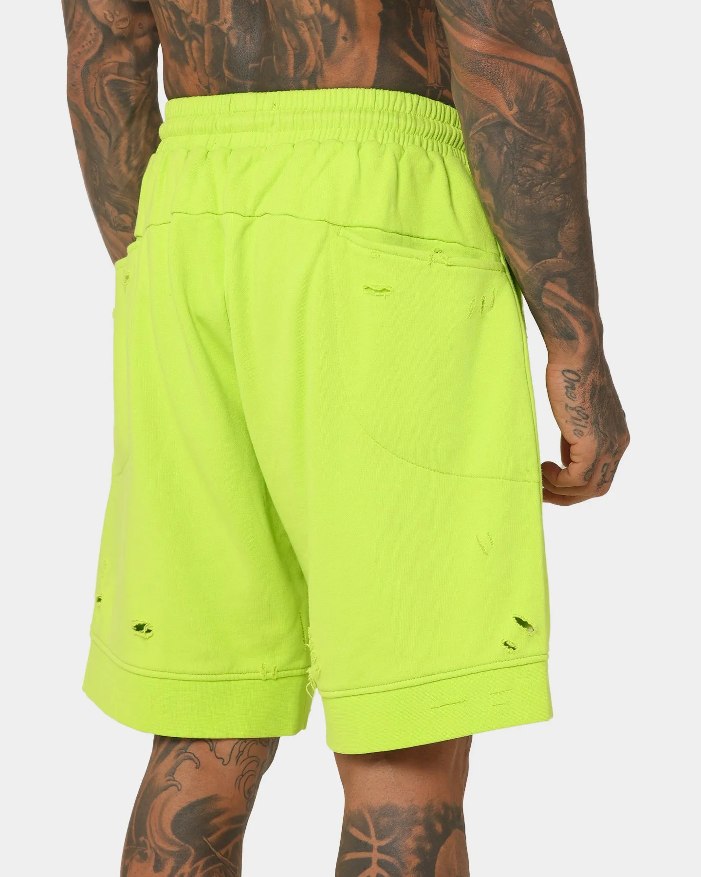 Saint Morta Rags Shorts en Polaire Vert Néon