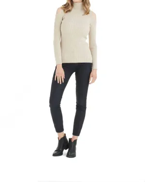 Pull Sara Cold Shoulder en beige