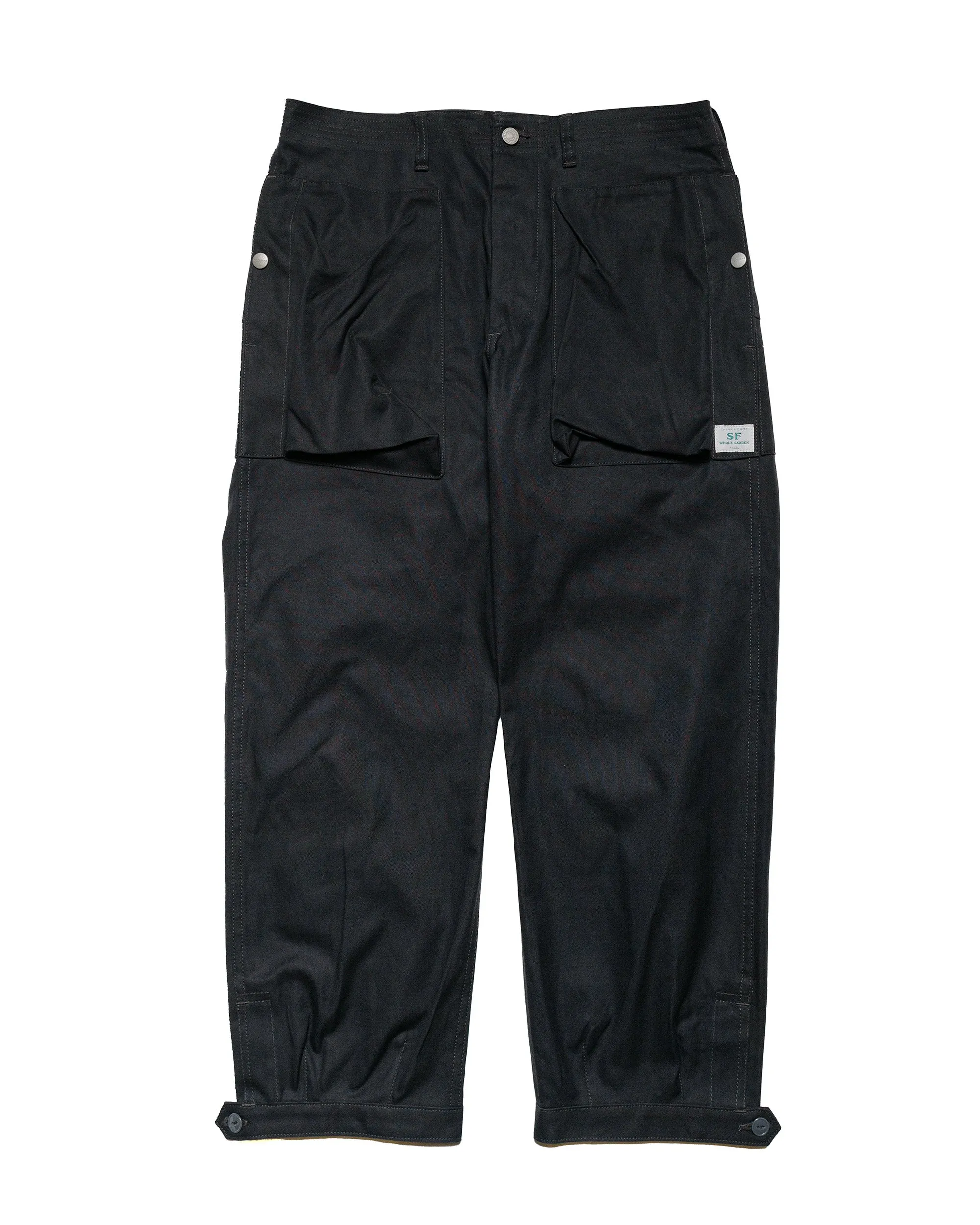 Sassafras Digs Crew Pants 4/5 Duck Canvas Charcoal Comfortable Drinkinging Heels