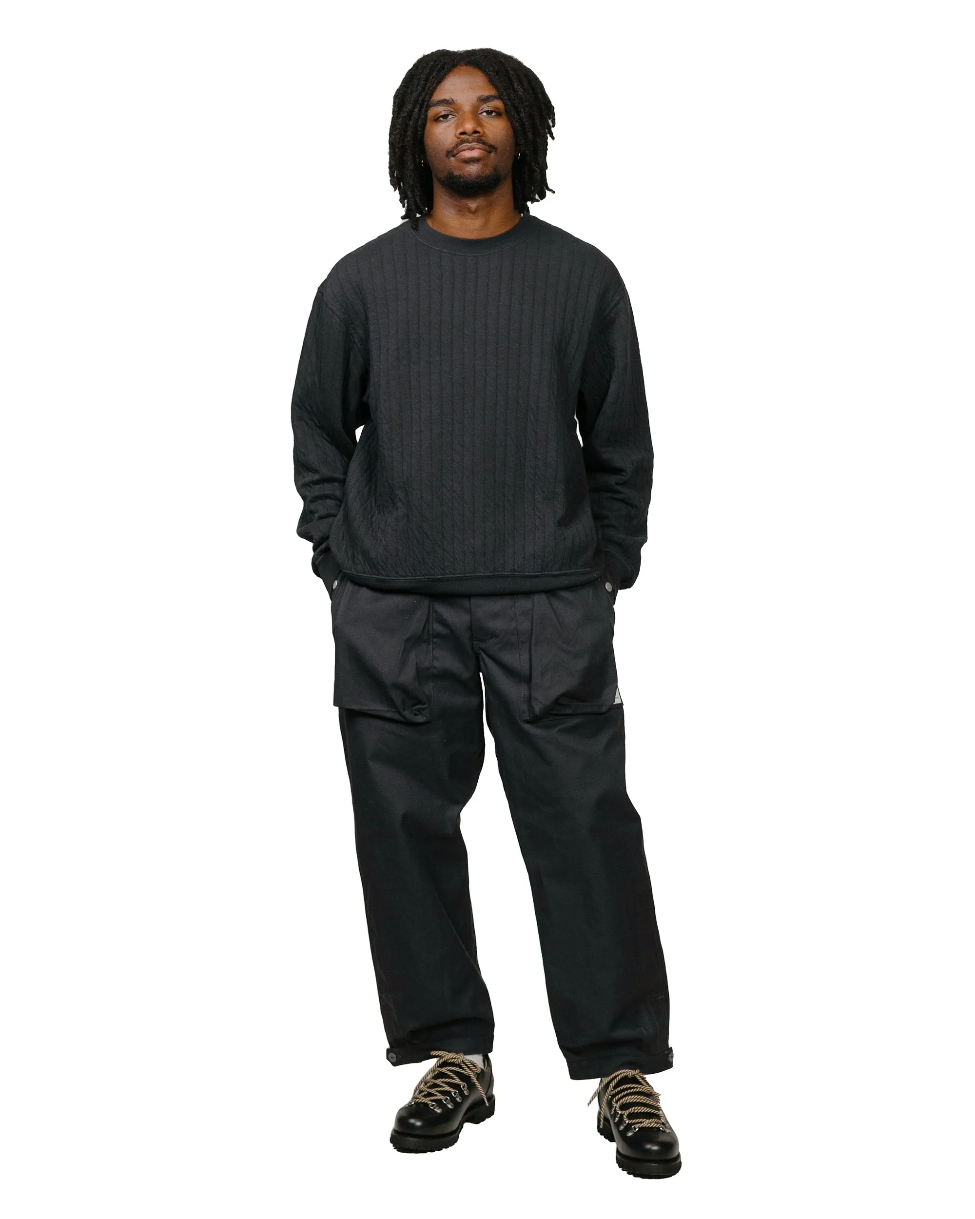 Sassafras Digs Crew Pants 4/5 Duck Canvas Charcoal Luxury Items