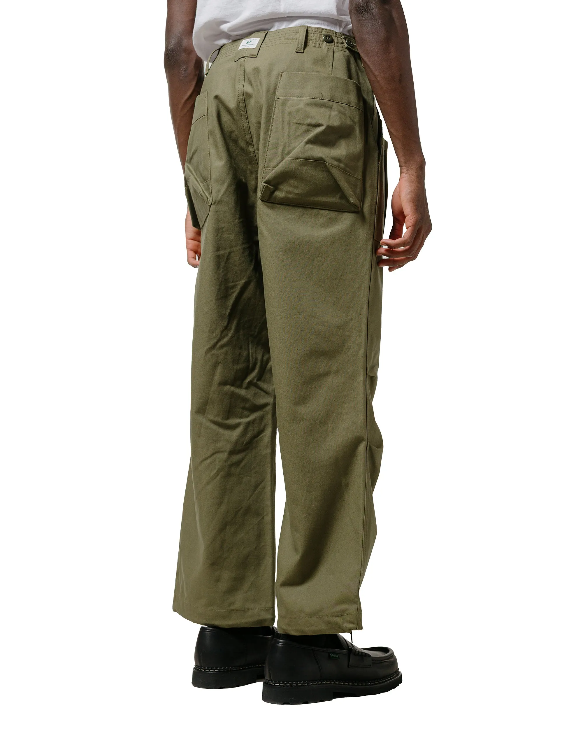 Stretch Wool Sassafras Overgrown Fatigue Pants Military Poplin Olive