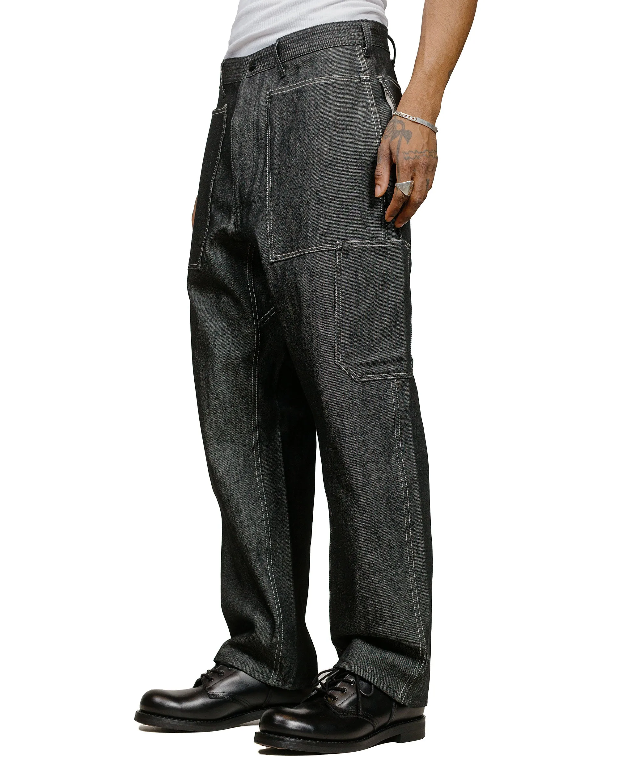 Mildew-Resistant-Fit Sassafras T.P. Landscaper Pants 13Oz Slab Denim Black