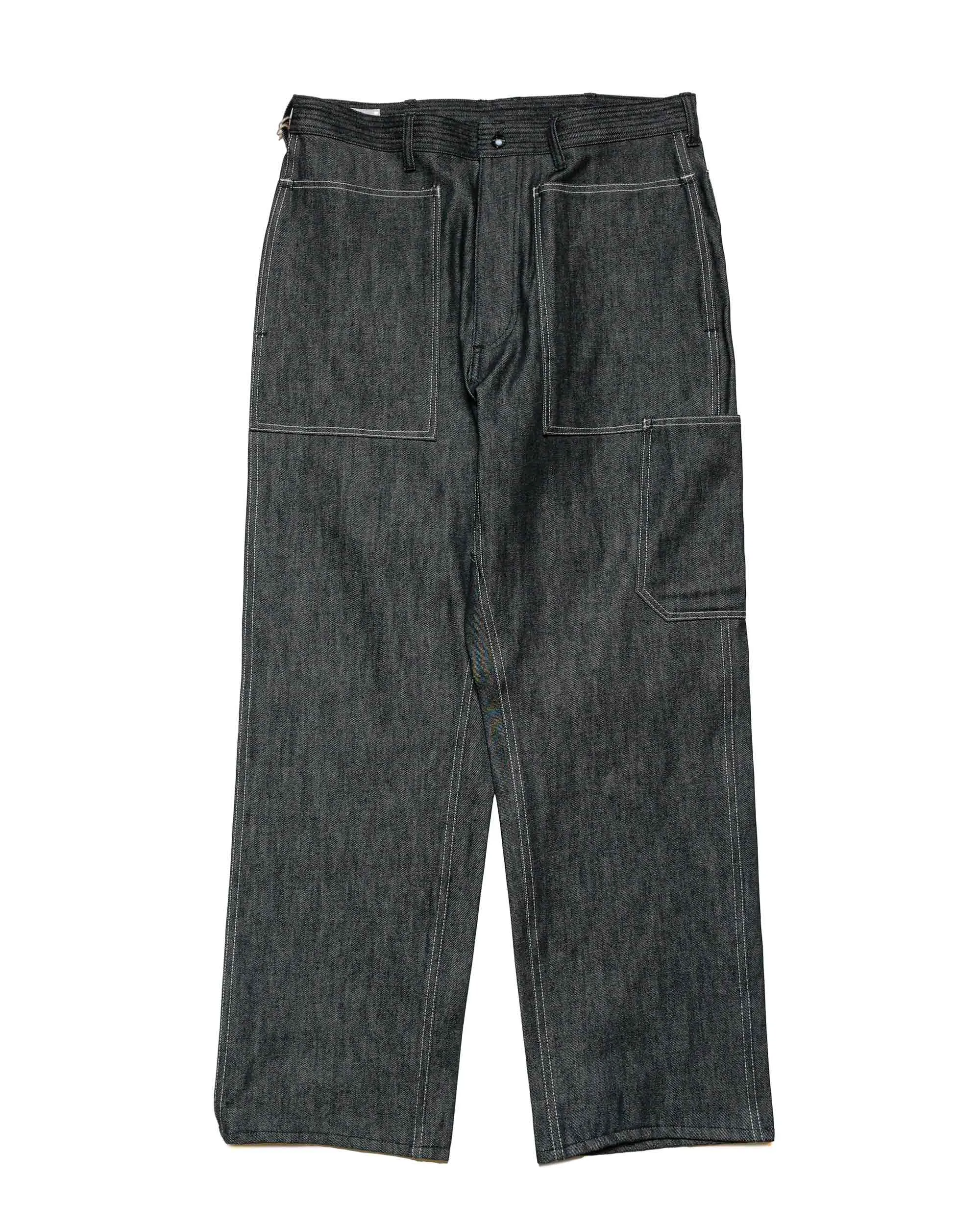 Sassafras T.P. Landscaper Pants 13Oz Slab Denim Black Free Shipping Brand Metallic Lamination