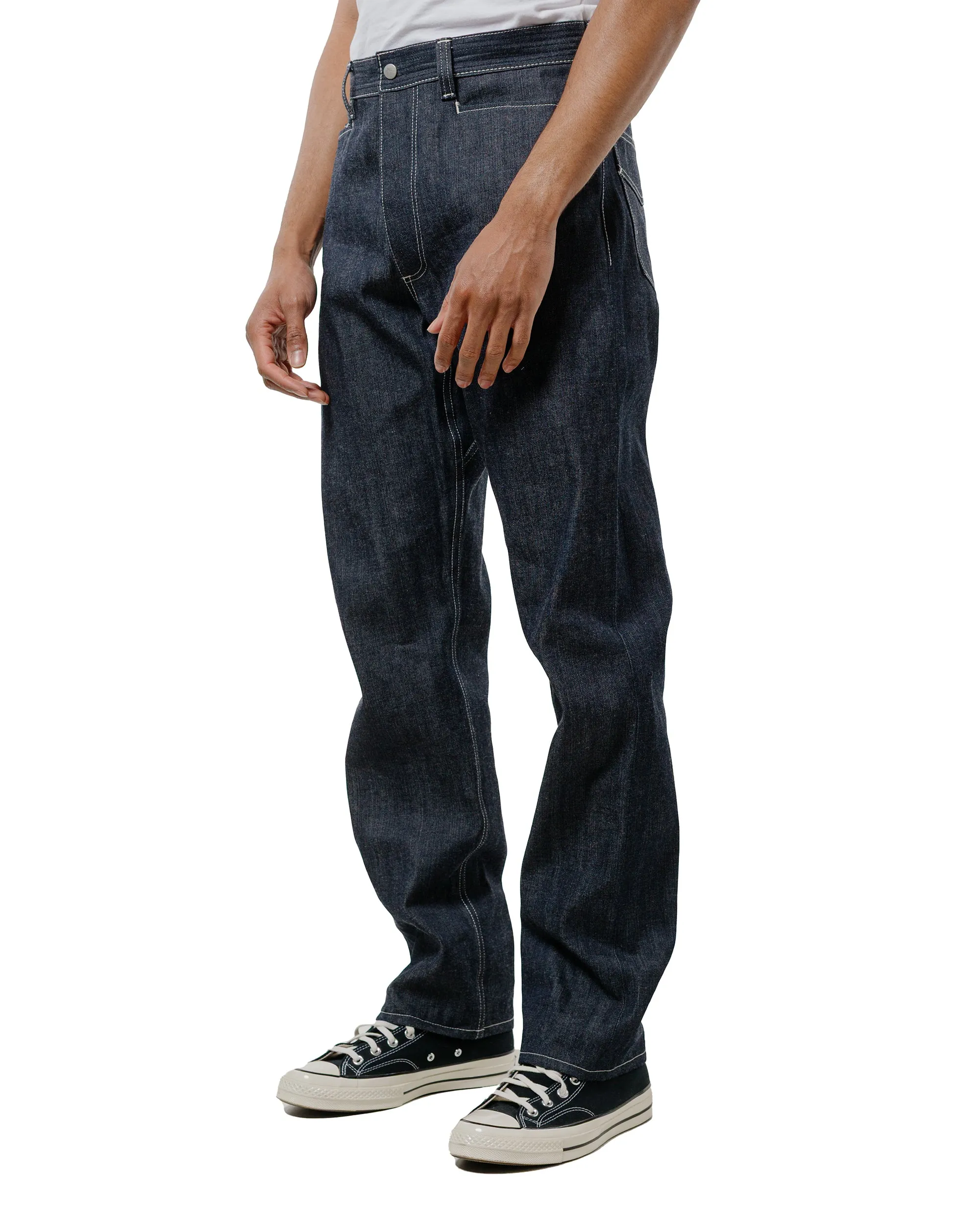 Sassafras Weeds Digger Pants 10.5Oz Selvedge Denim Indigo Embroidered-Design