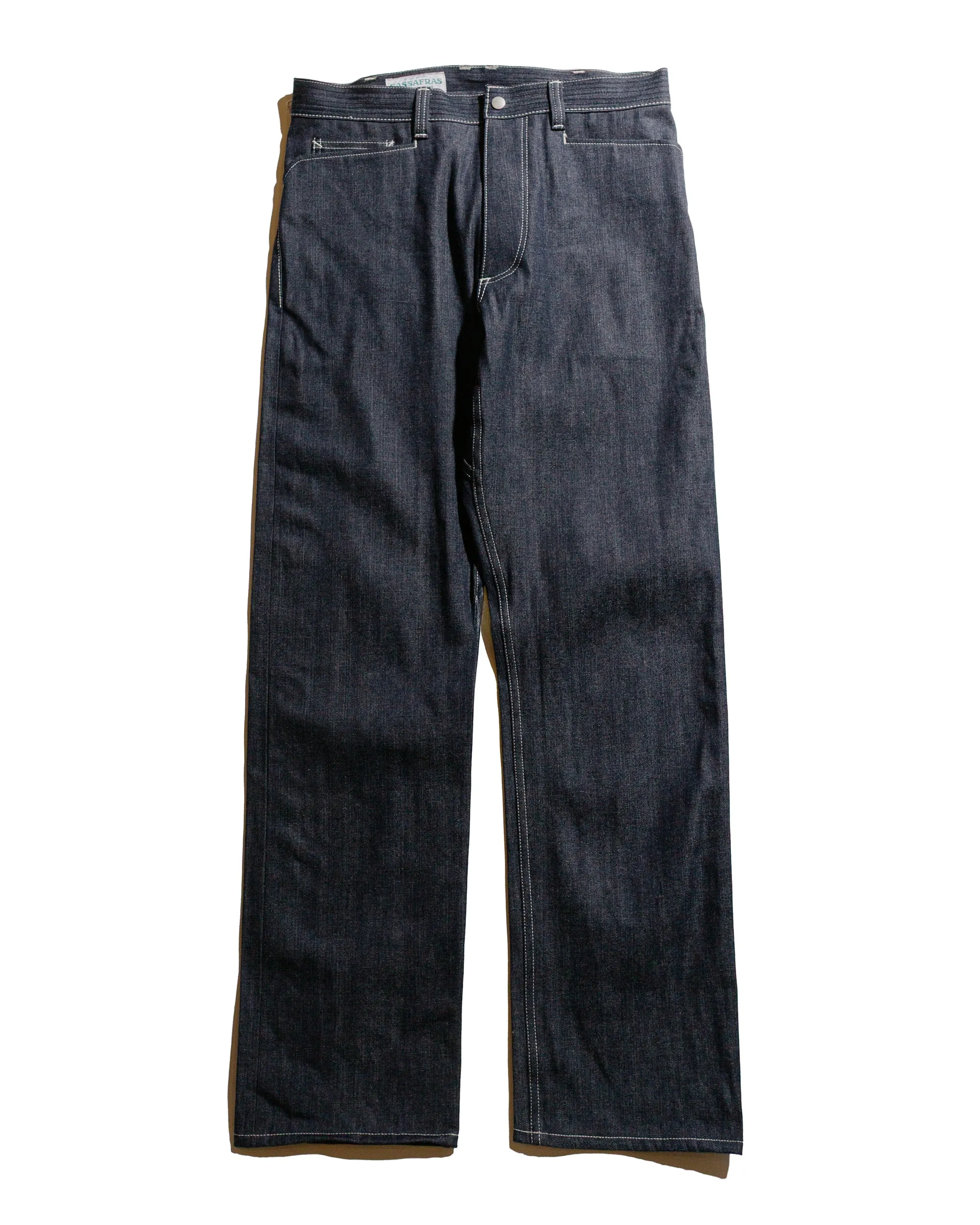 Colorfast "Waterproof Seam Sassafras Weeds Digger Pants 10.5Oz Selvedge Denim Indigo