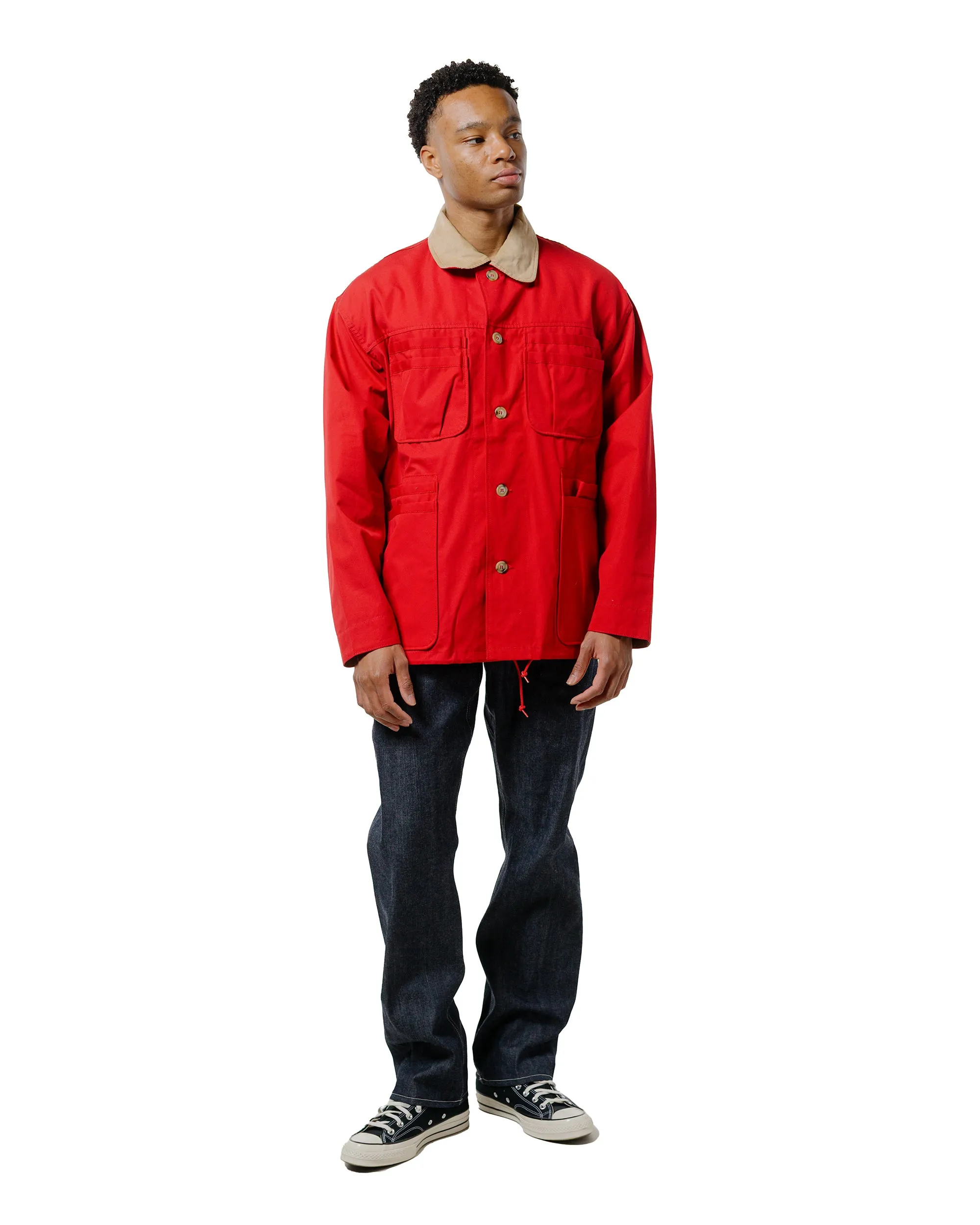 Sassafras Weeds Digger Pants 10.5Oz Selvedge Denim Indigo Bell Sleeve Design Spandex Neck